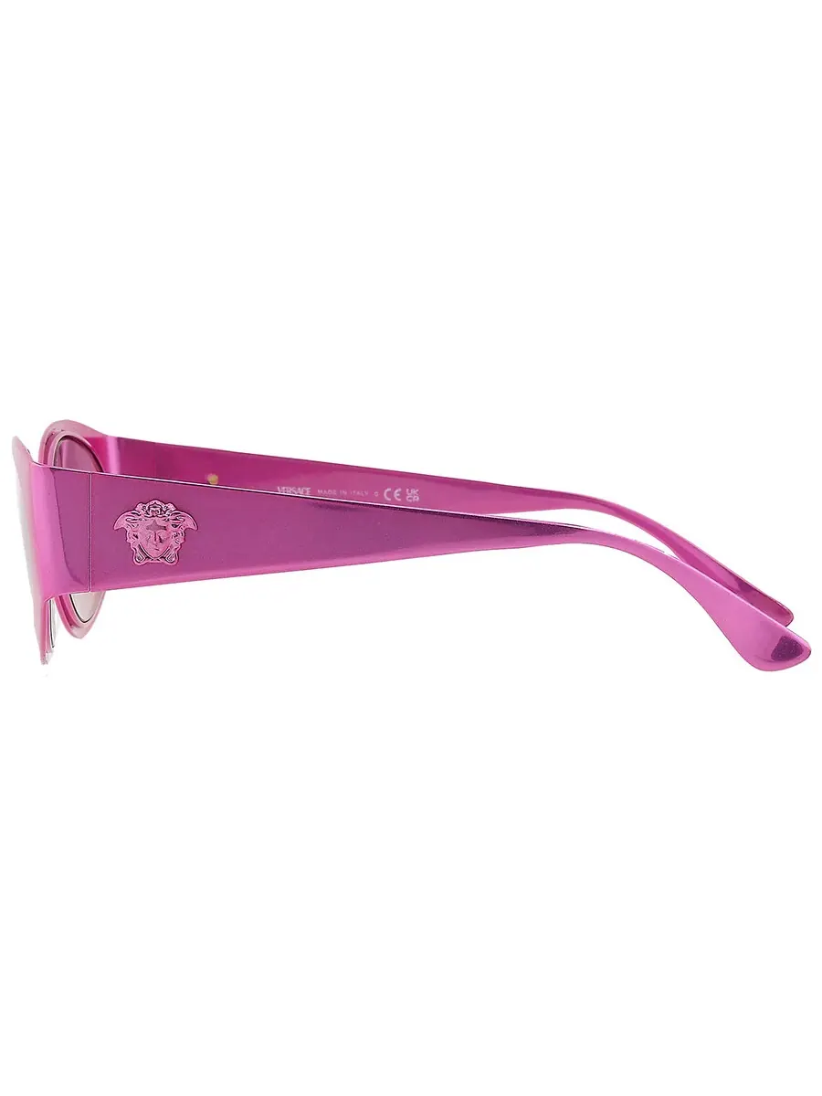 Женские солнцезащитные очки Versace Violet Mirror Silver Oval VE2263 1503AK 56 — изображение 5 из 6, фиолетовый