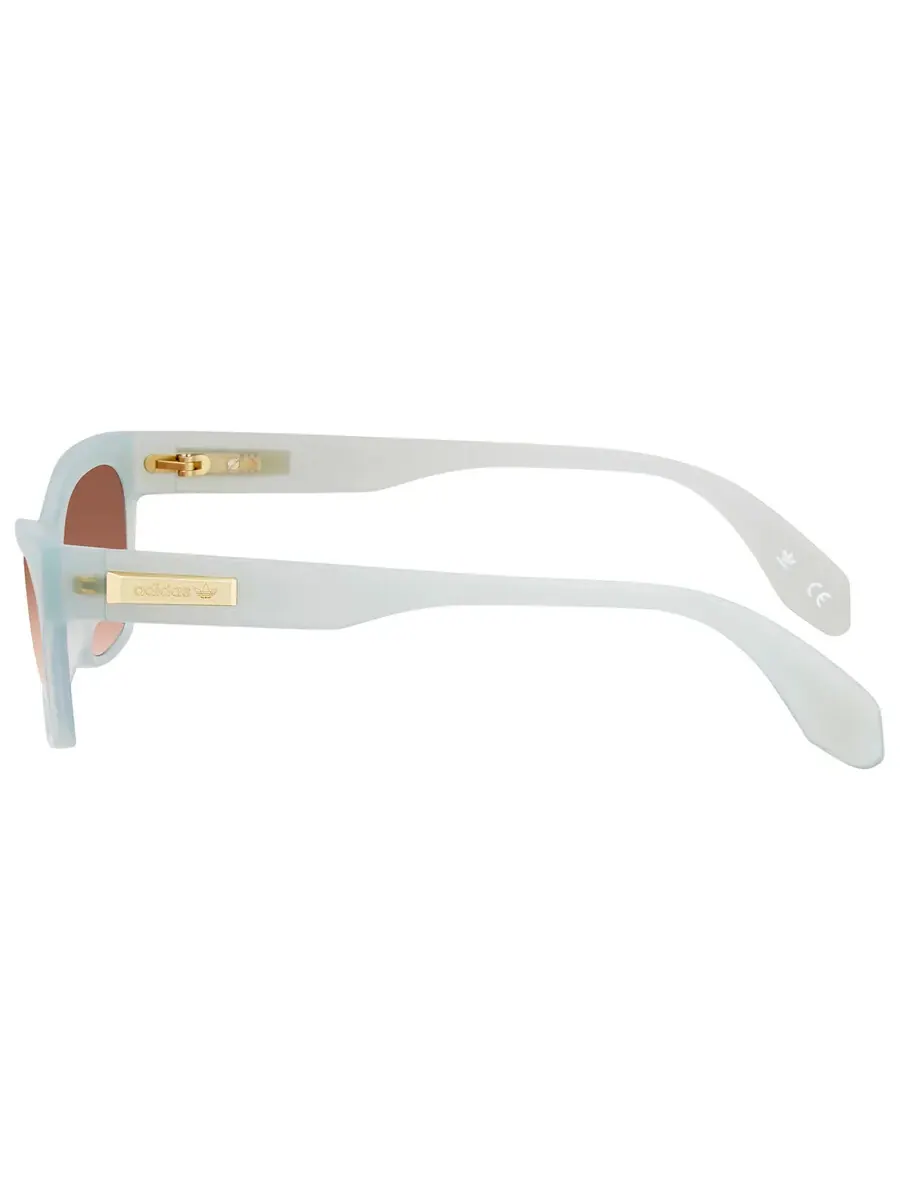 Женские солнцезащитные очки Adidas Originals Brown Mirror Cat Eye OR0010 85G 54 — изображение 3 из 3, светлый синий