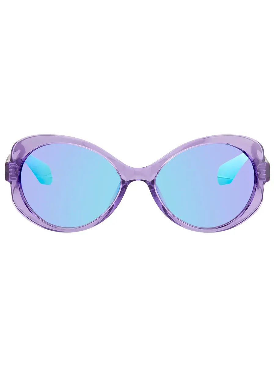 Солнцезащитные очки женские Adidas Originals Violet Gradient/Mirror Butterfly OR0020 78Z 56 — изображение 2 из 3, голубой