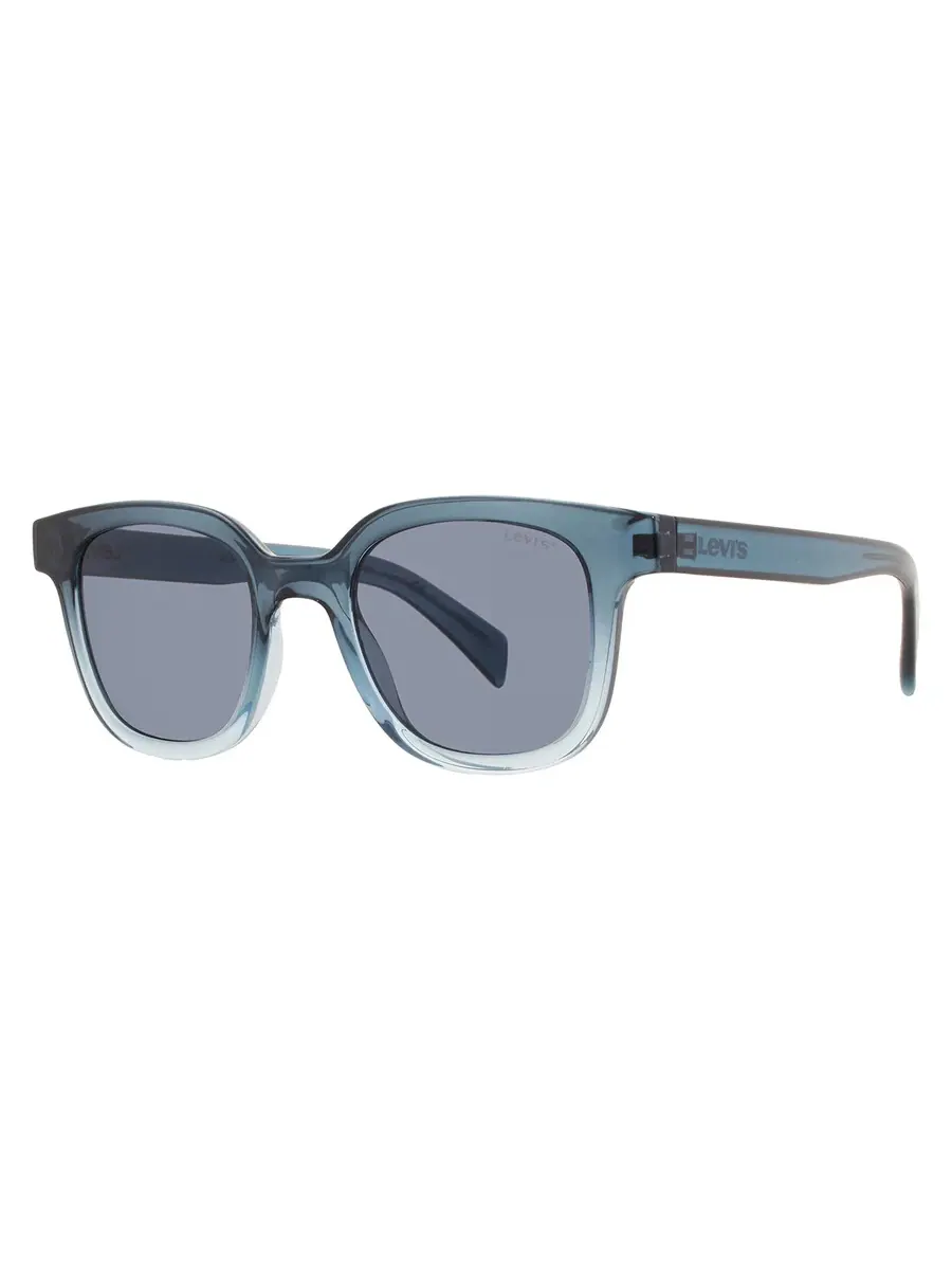 Солнцезащитные очки унисекс Levi's Blue Square LV 1010/S 0PJP/KU 48 — изображение 2 из 4, прозрачный синий