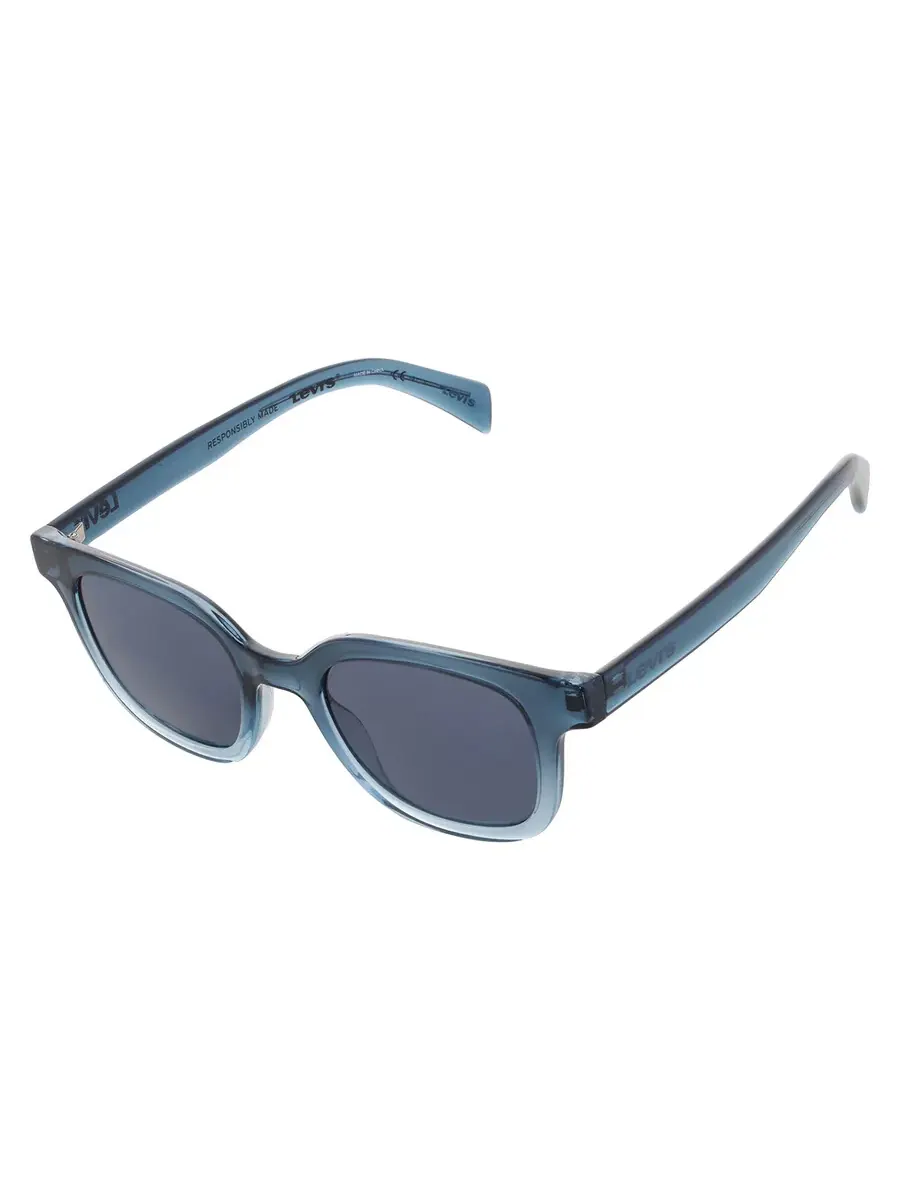 Солнцезащитные очки унисекс Levi's Blue Square LV 1010/S 0PJP/KU 48 — изображение 3 из 4, прозрачный синий