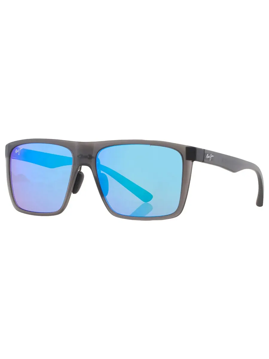 Maui Jim Honokalani Голубые прямоугольные мужские солнцезащитные очки Hawaii B455-14 57 — изображение 3 из 5, серый