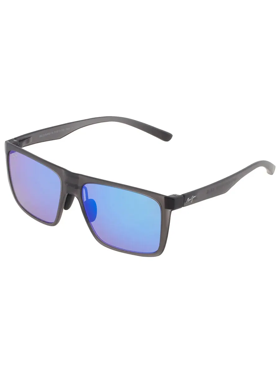 Maui Jim Honokalani Голубые прямоугольные мужские солнцезащитные очки Hawaii B455-14 57 — изображение 4 из 5, серый