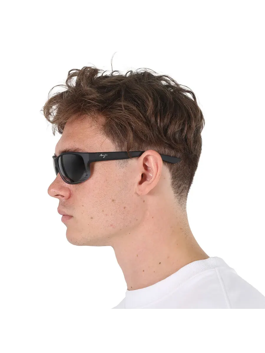 Солнцезащитные очки Maui Jim Kaiwi Channel Neutral Grey Wrap унисекс 840-11D 62 — изображение 2 из 5, серый черный