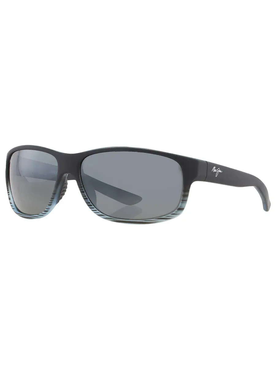 Солнцезащитные очки Maui Jim Kaiwi Channel Neutral Grey Wrap унисекс 840-11D 62 — изображение 3 из 5, серый черный