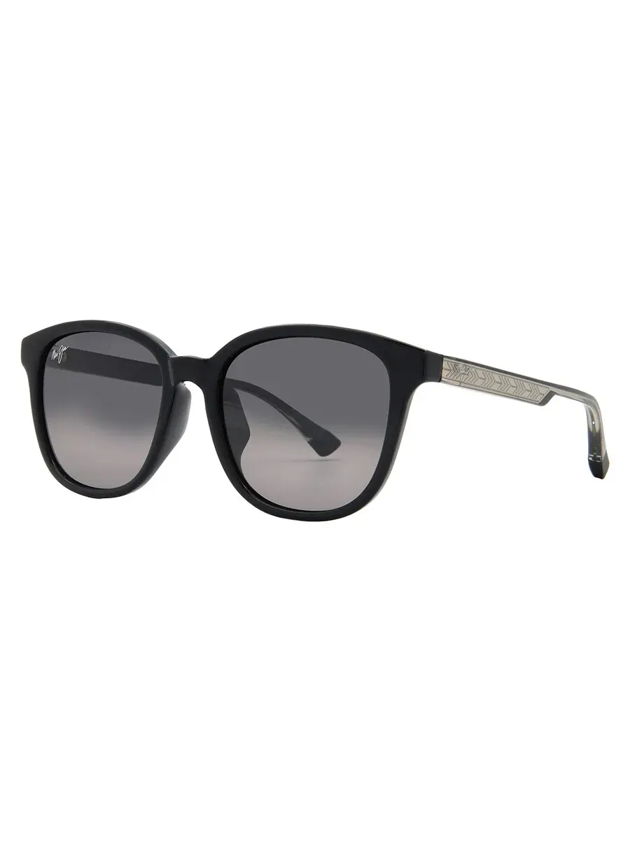 Солнцезащитные очки Maui Jim Ku'ikahi Neutral Grey Square унисекс GS647-14A 55 — изображение 2 из 4, черный светлый серый