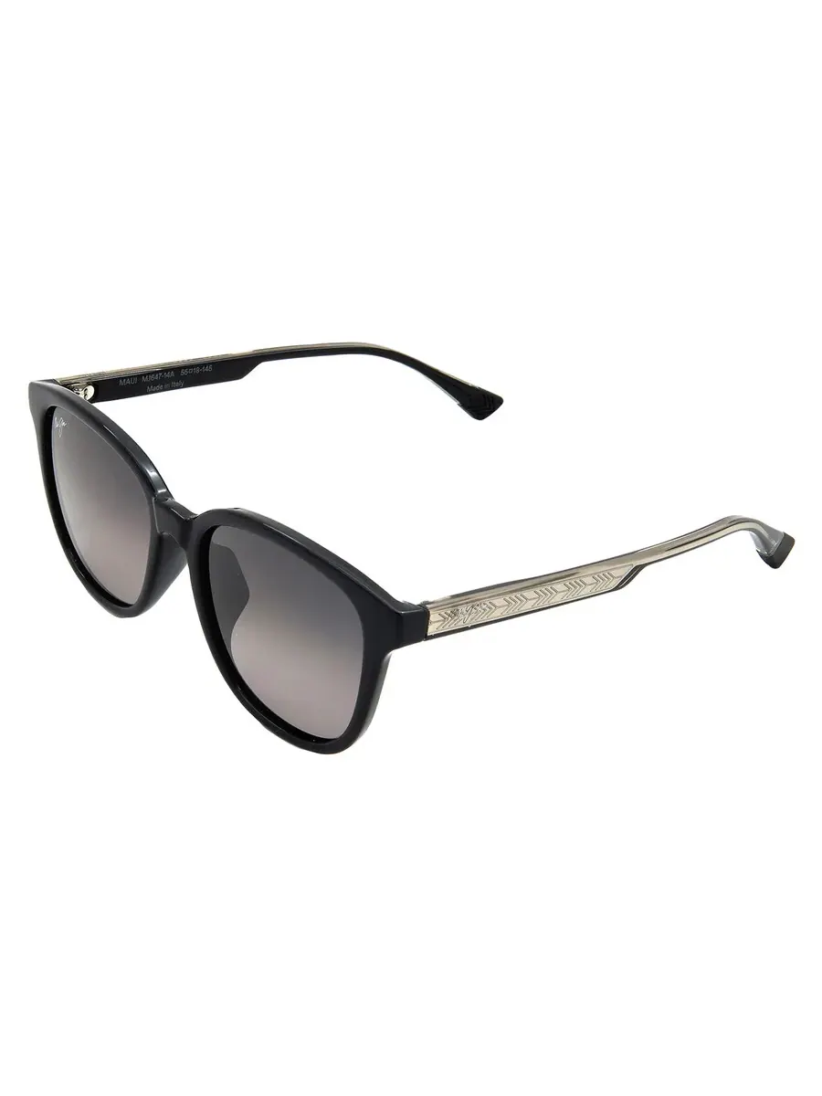 Солнцезащитные очки Maui Jim Ku'ikahi Neutral Grey Square унисекс GS647-14A 55 — изображение 4 из 4, черный светлый серый