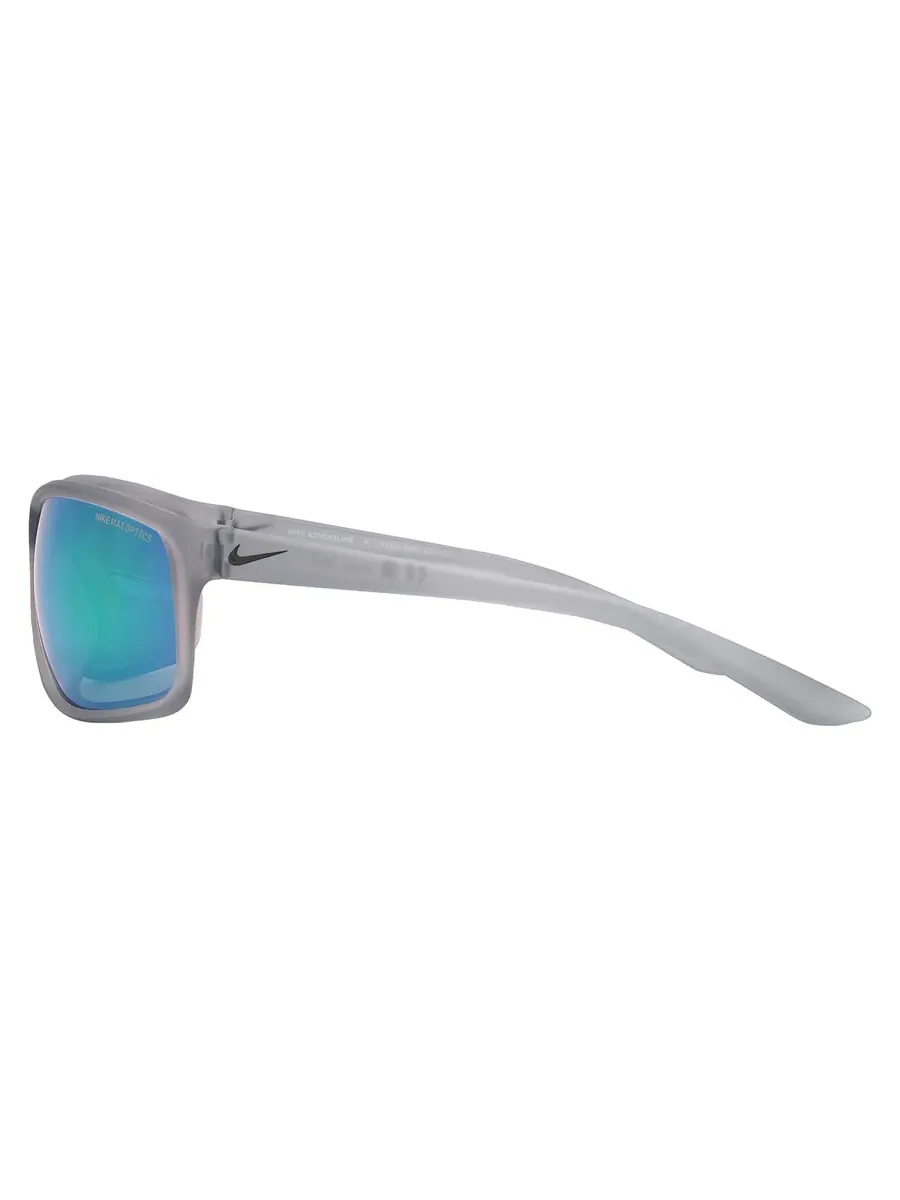 Солнцезащитные очки мужские Nike Green Mirror Wrap NIKE ADRENALINE M EV1113 013 66 — изображение 3 из 4, серый/серый