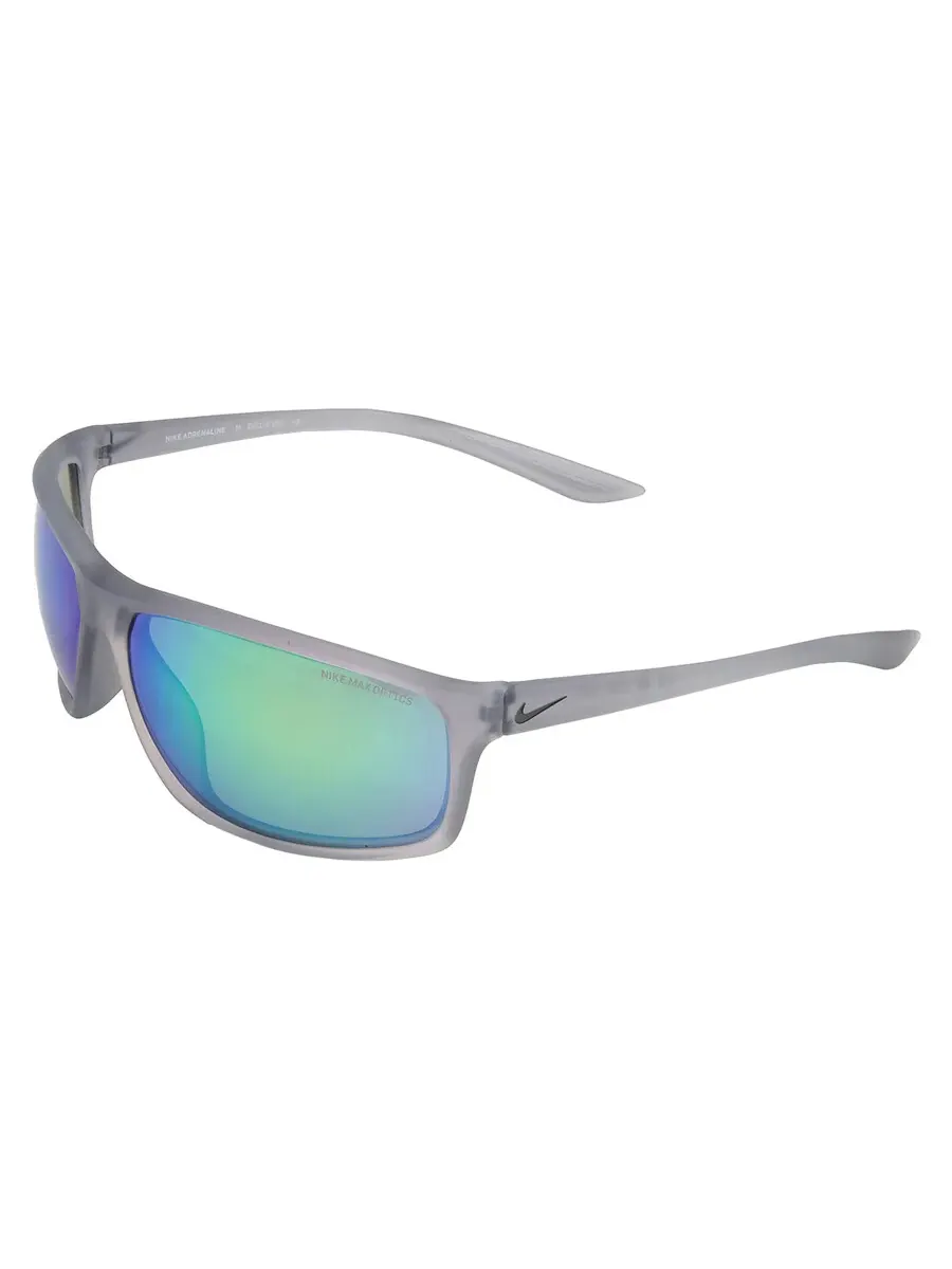 Солнцезащитные очки мужские Nike Green Mirror Wrap NIKE ADRENALINE M EV1113 013 66 — изображение 4 из 4, серый/серый