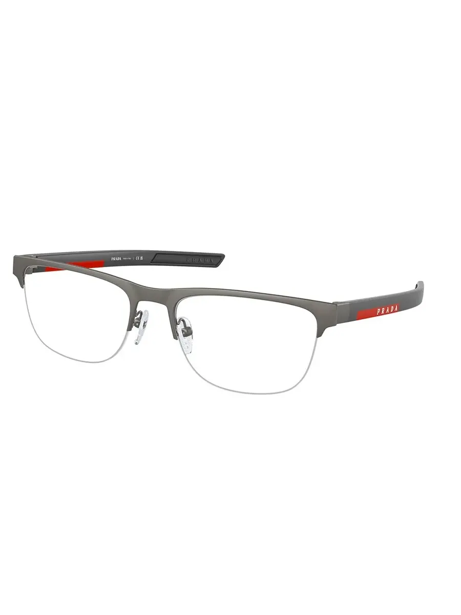 Прямоугольные мужские очки Prada Linea Rossa Demo PS 51QV 19K1O1 55 — серый