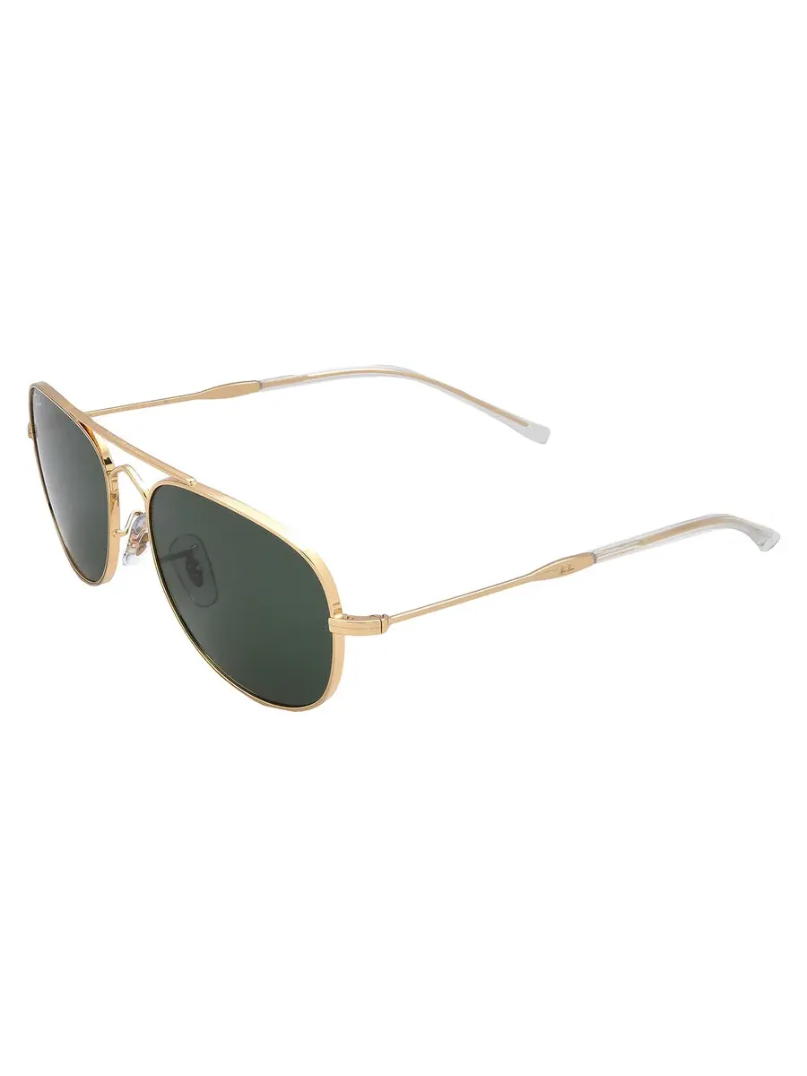 Солнцезащитные очки Ray Ban Bain Bridge Green Pilot унисекс RB3735 001/31 57 Ray-Ban — изображение 4 из 5, золотистый