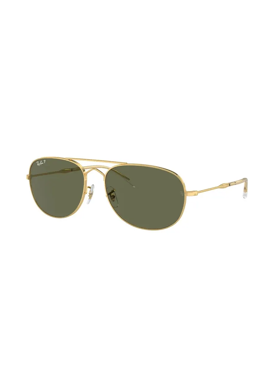 Солнцезащитные очки Ray Ban BAIN BRIDGE поляризованные зеленые пилот унисекс RB3735 001/58 60
