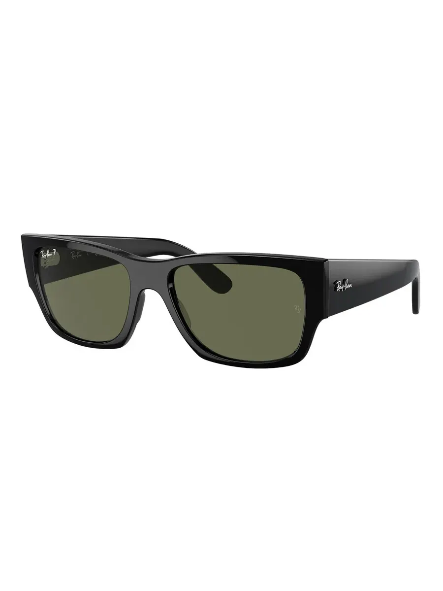 Солнцезащитные очки Ray Ban Carlos поляризованные зеленые прямоугольные унисекс RB0947SF 901/58 56