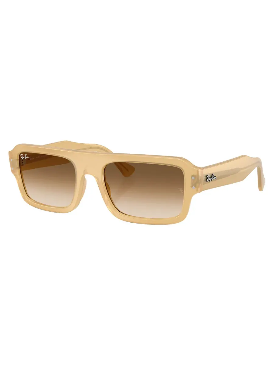 Солнцезащитные очки Ray Ban FLACKO BIO BASED коричневые градиентные прямоугольные унисекс RB4454