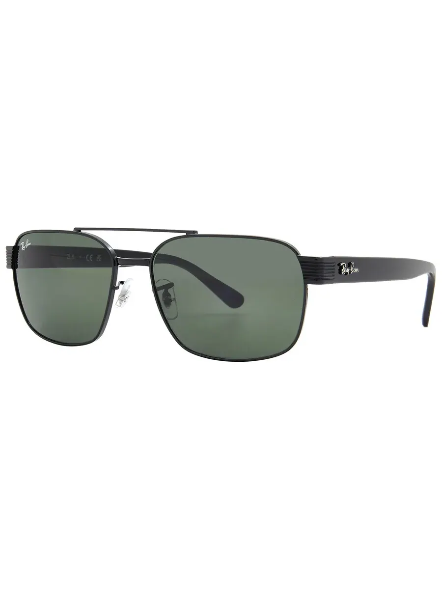 Солнцезащитные очки Ray Ban G-15 Green прямоугольные унисекс RB3751 002/31 58 Ray-Ban — изображение 2 из 5, черный