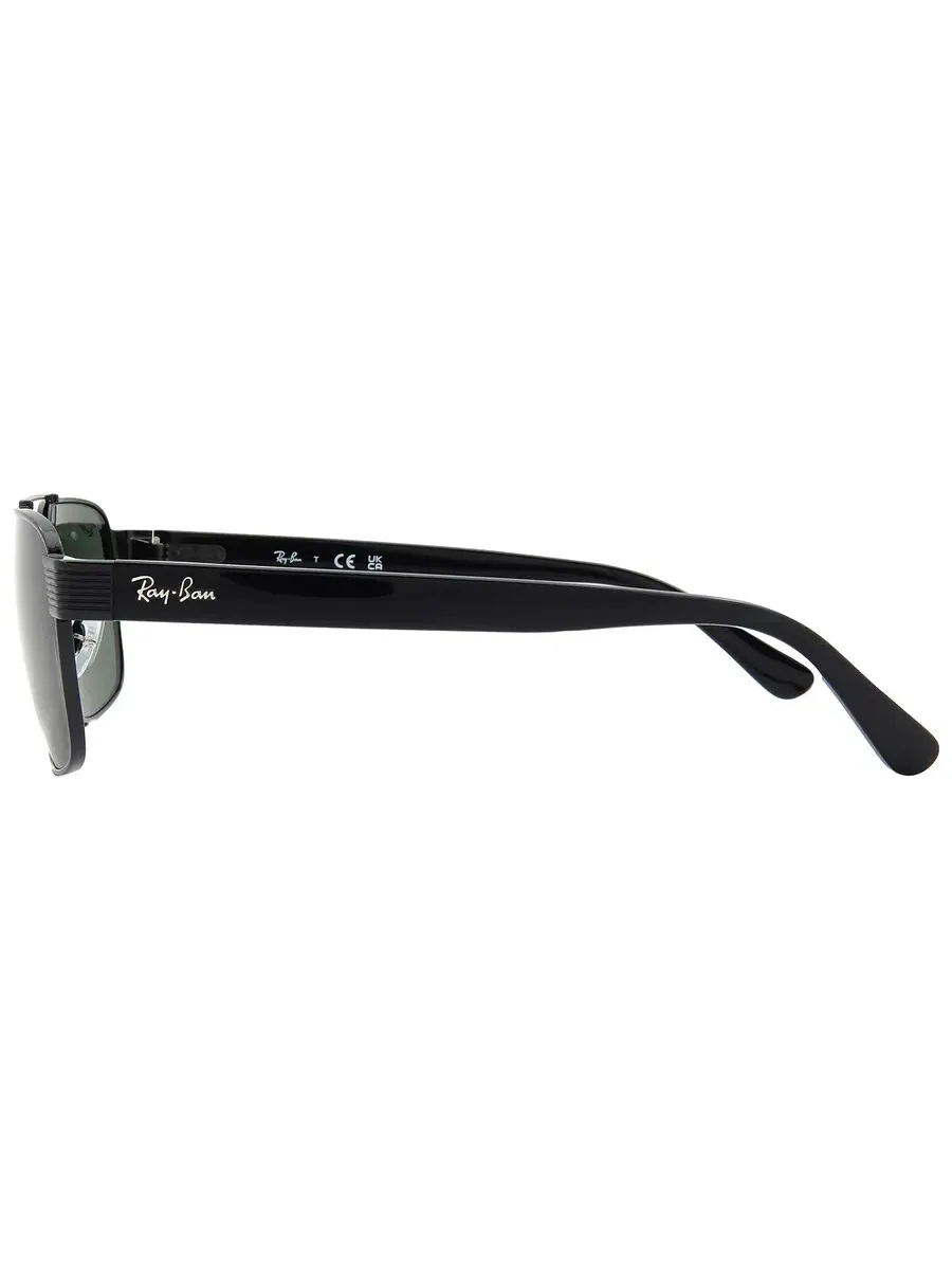 Солнцезащитные очки Ray Ban G-15 Green прямоугольные унисекс RB3751 002/31 58 Ray-Ban — изображение 3 из 5, черный