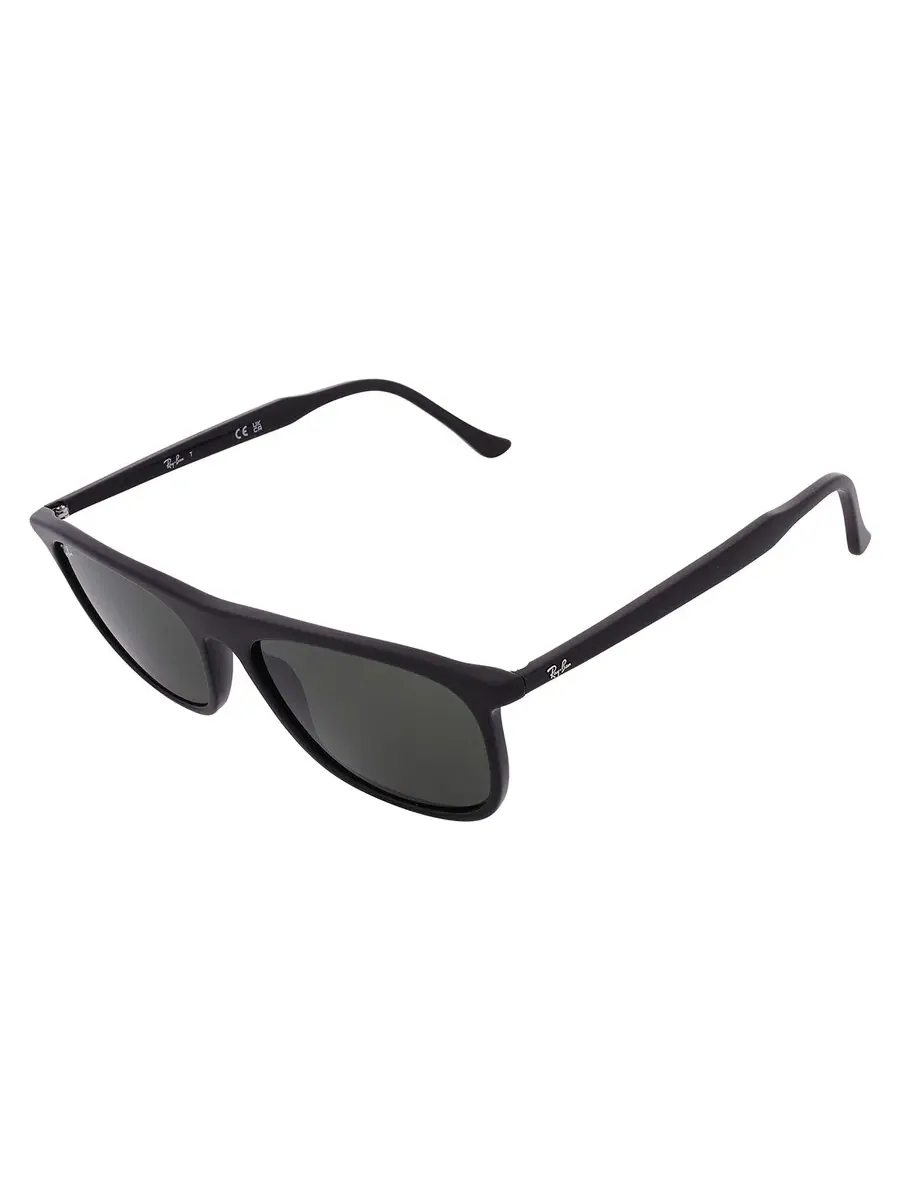 Солнцезащитные очки Ray Ban зеленые прямоугольные, унисекс, RB2216 901/31 58 Ray-Ban — изображение 3 из 5, черный
