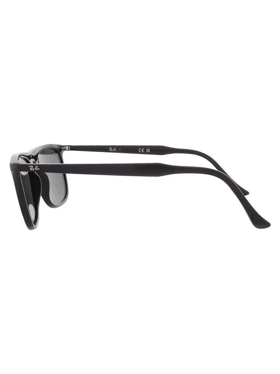 Солнцезащитные очки Ray Ban зеленые прямоугольные, унисекс, RB2216 901/31 58 Ray-Ban — изображение 4 из 5, черный