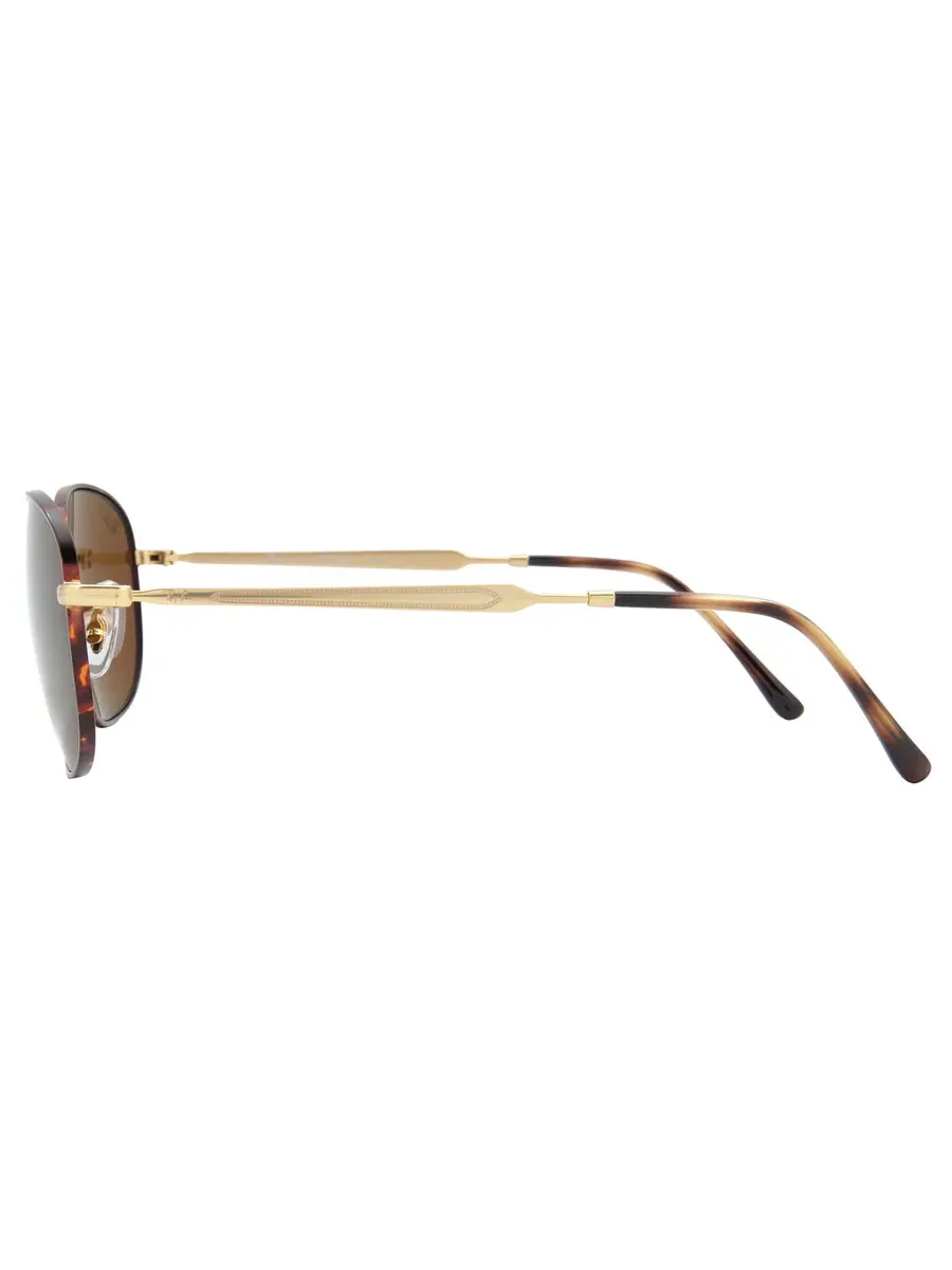 Солнцезащитные очки Ray Ban Polarized коричневые прямоугольные унисекс RB3755 001/57 59 Ray-Ban — изображение 3 из 5