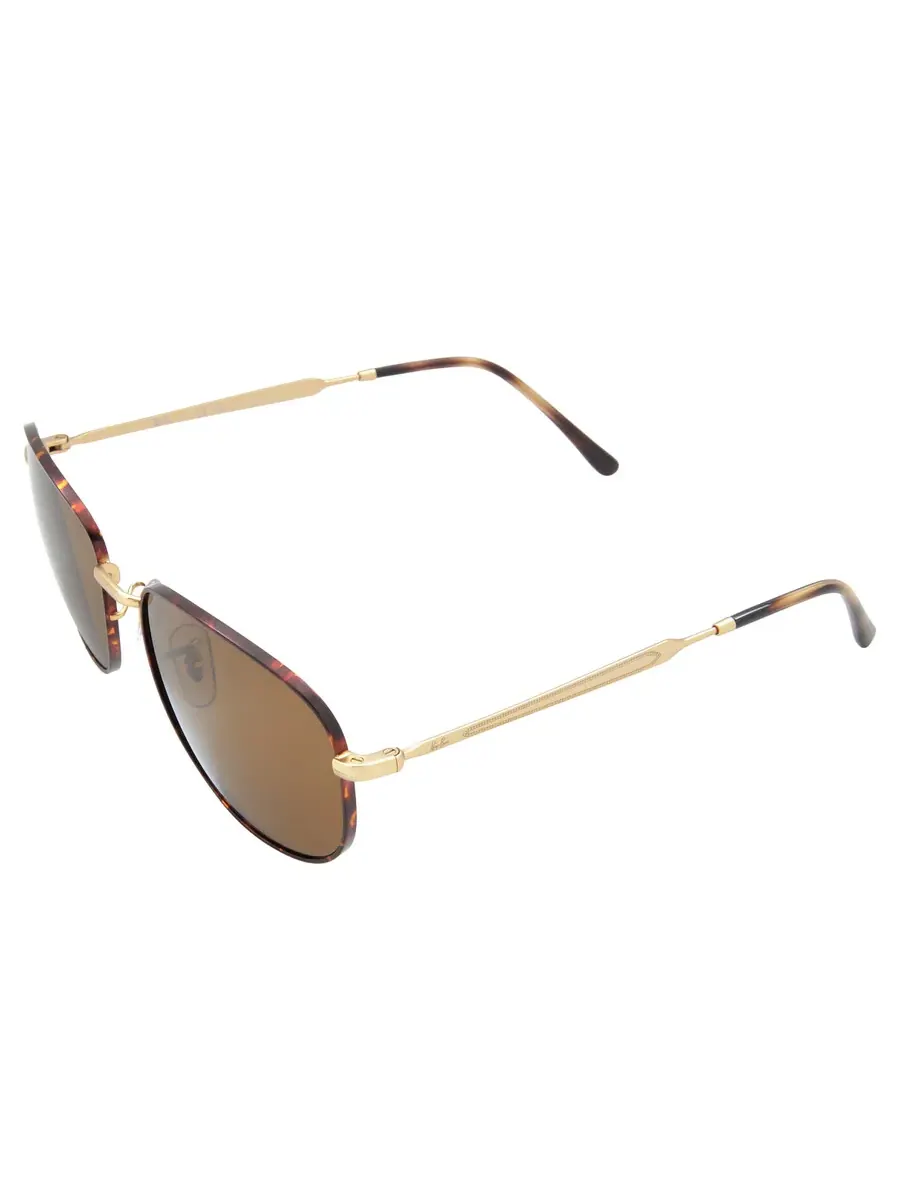 Солнцезащитные очки Ray Ban Polarized коричневые прямоугольные унисекс RB3755 001/57 59 Ray-Ban — изображение 4 из 5