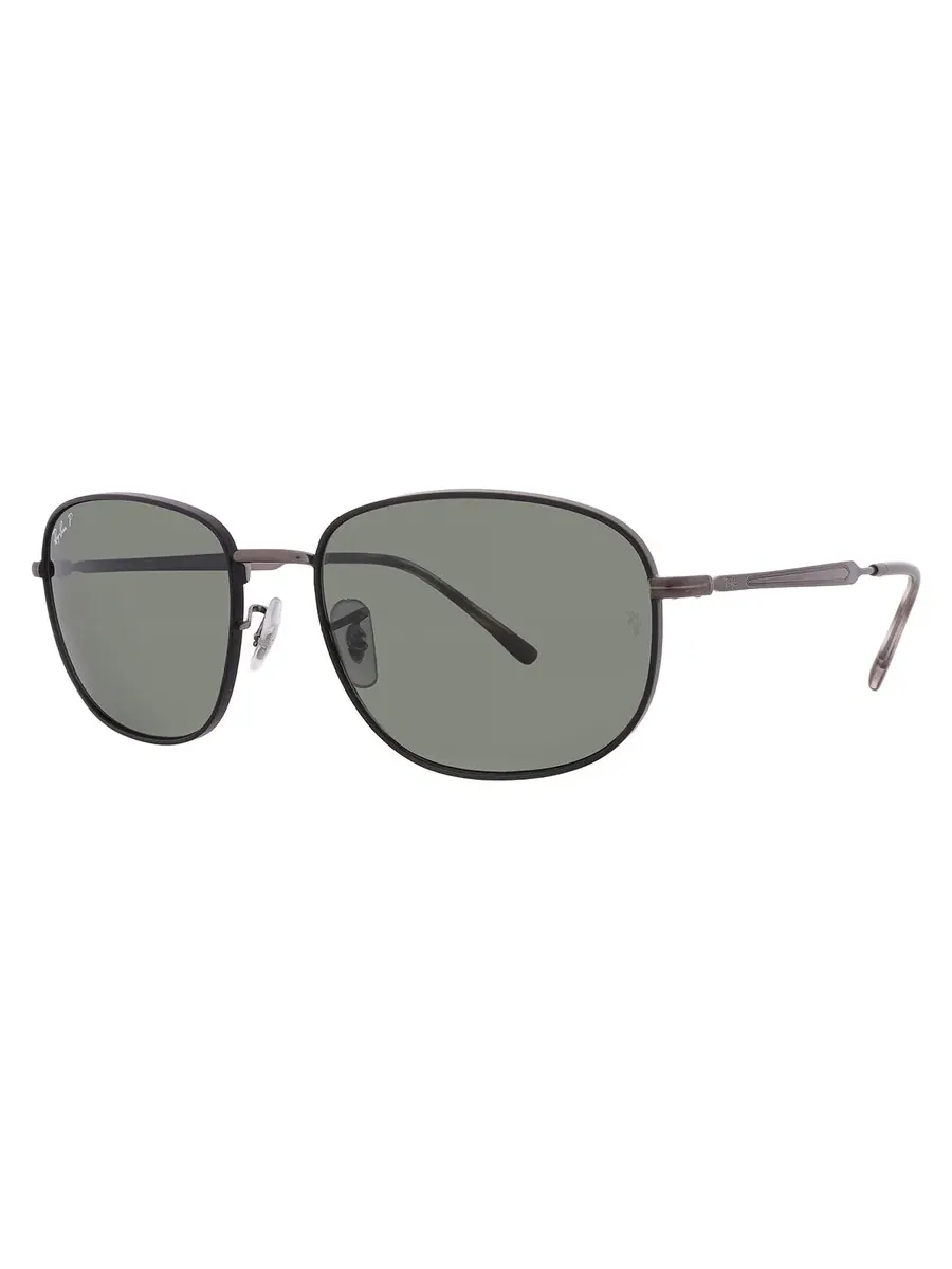 Солнцезащитные очки Ray Ban Polarized Green Square унисекс RB3754 927458 60 Ray-Ban — изображение 2 из 5, черный