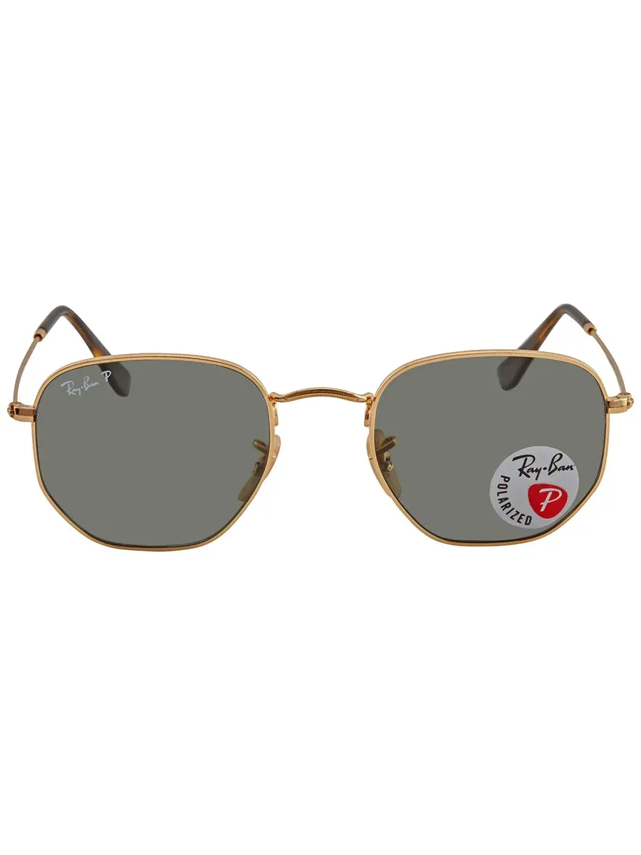 Солнцезащитные очки Ray Ban Hexagonal с плоскими линзами зеленого цвета Classic G-15 унисекс