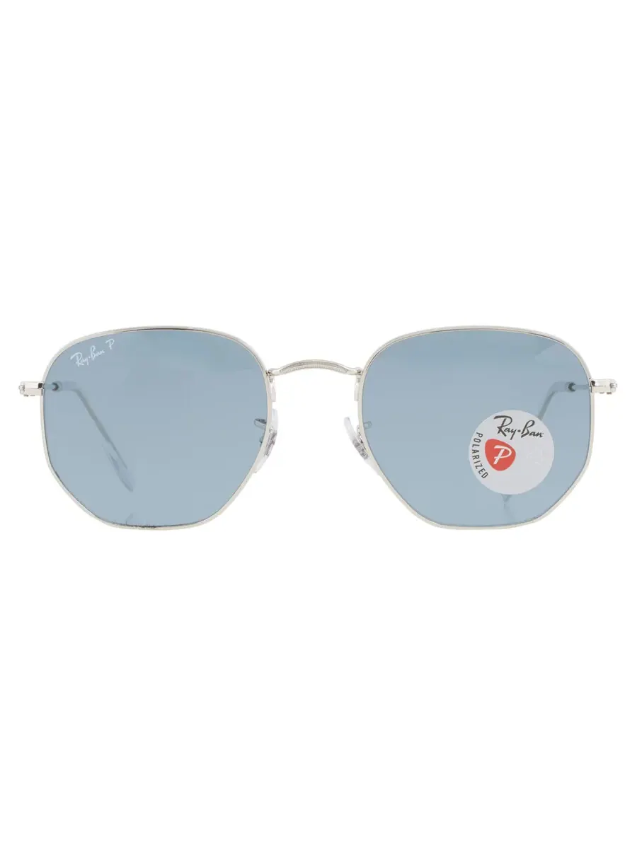 Солнцезащитные очки Ray Ban Hexagonal с плоскими линзами, поляризацией, синие, унисекс RB3548N