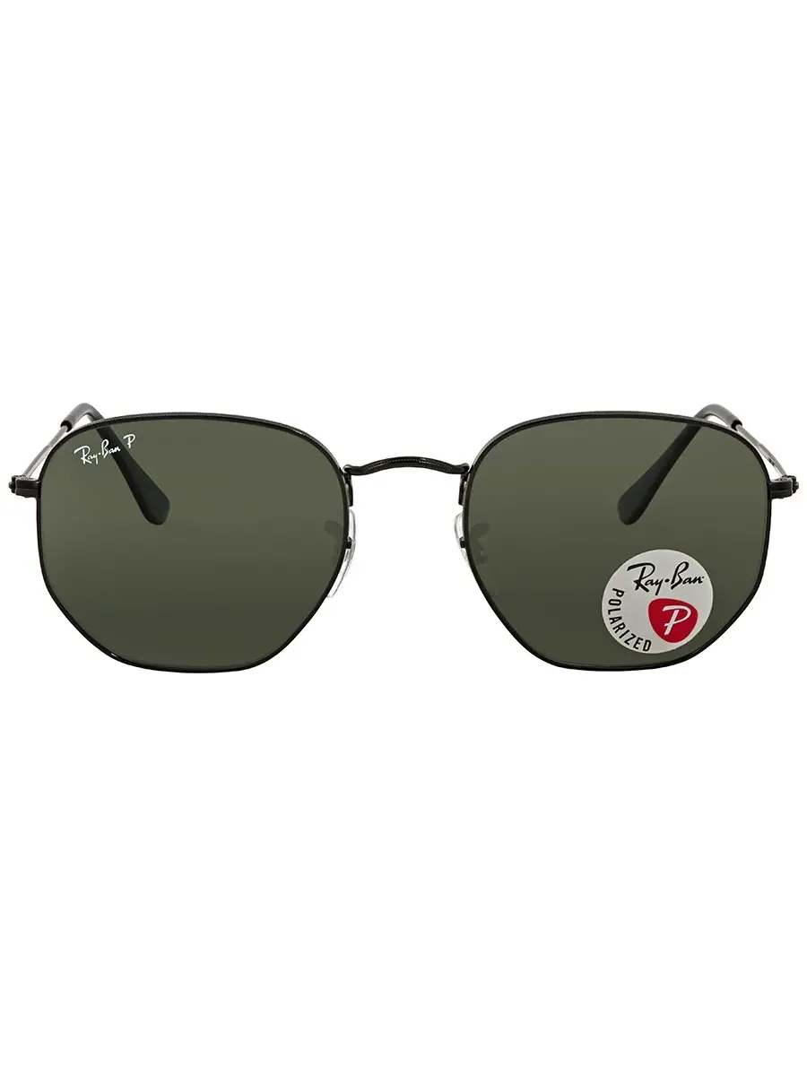 Солнцезащитные очки Ray Ban Hexagonal с плоскими линзами, поляризованные, зеленые, унисекс RB3548N