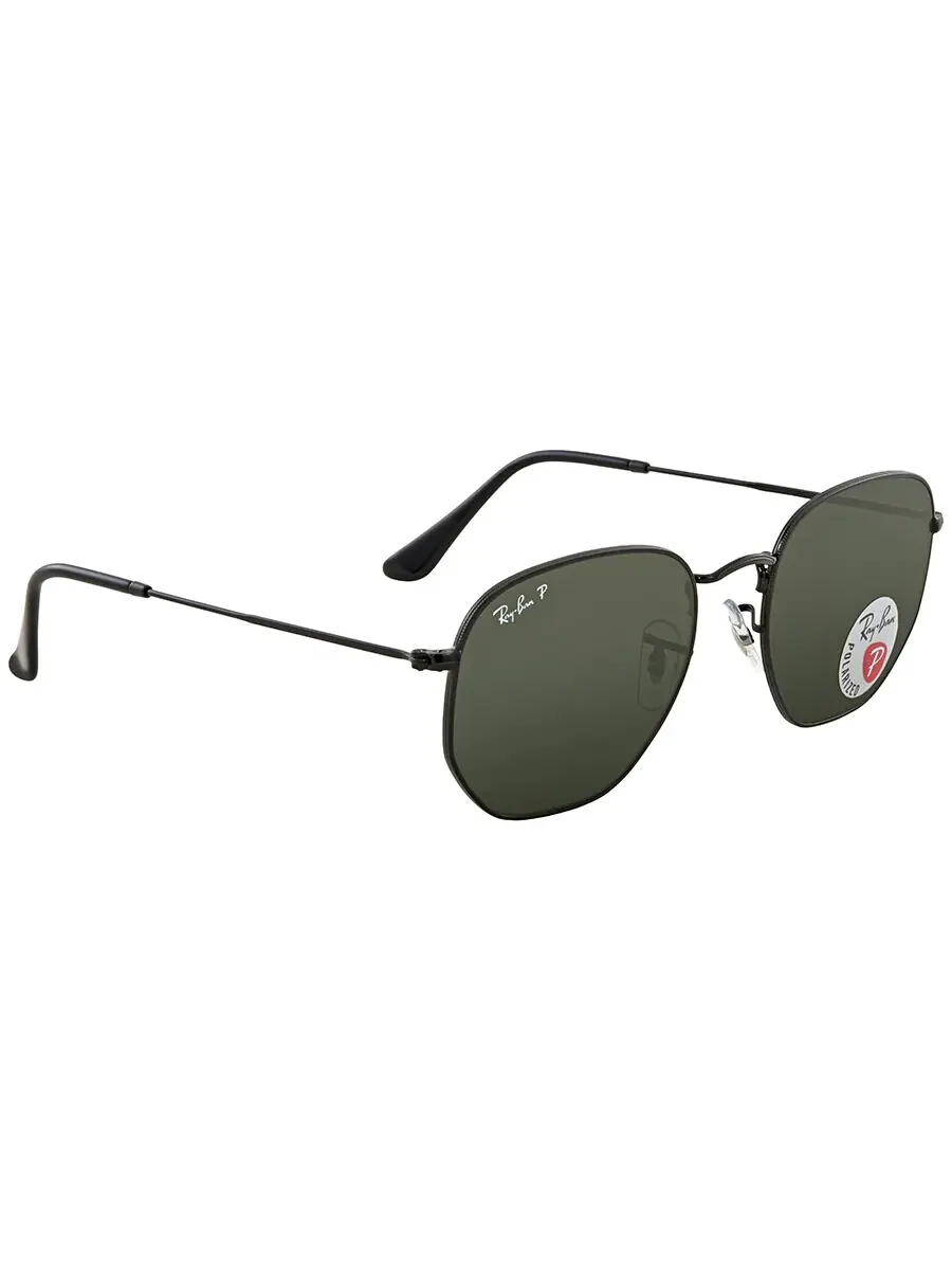 Солнцезащитные очки Ray Ban Hexagonal с плоскими линзами, поляризованные, зеленые, унисекс RB3548N — изображение 2 из 4