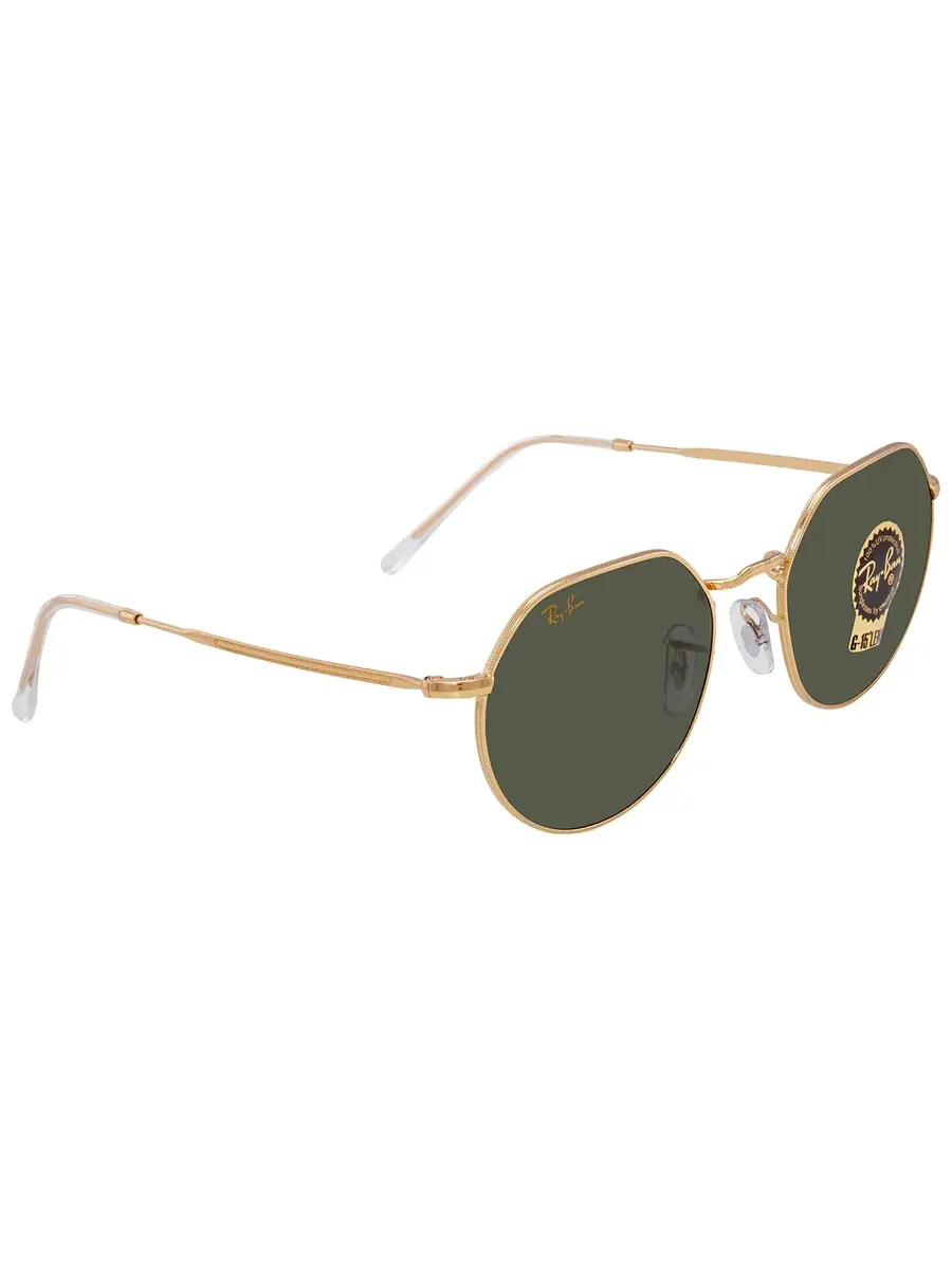 Солнцезащитные очки Ray Ban Jack Green Geometric унисекс RB3565 919631 53 Ray-Ban — изображение 2 из 4, золотистый