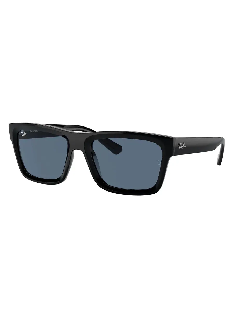 Солнцезащитные очки Ray Ban Warren Bio Based темно-синего цвета, прямоугольные, унисекс, RB4396