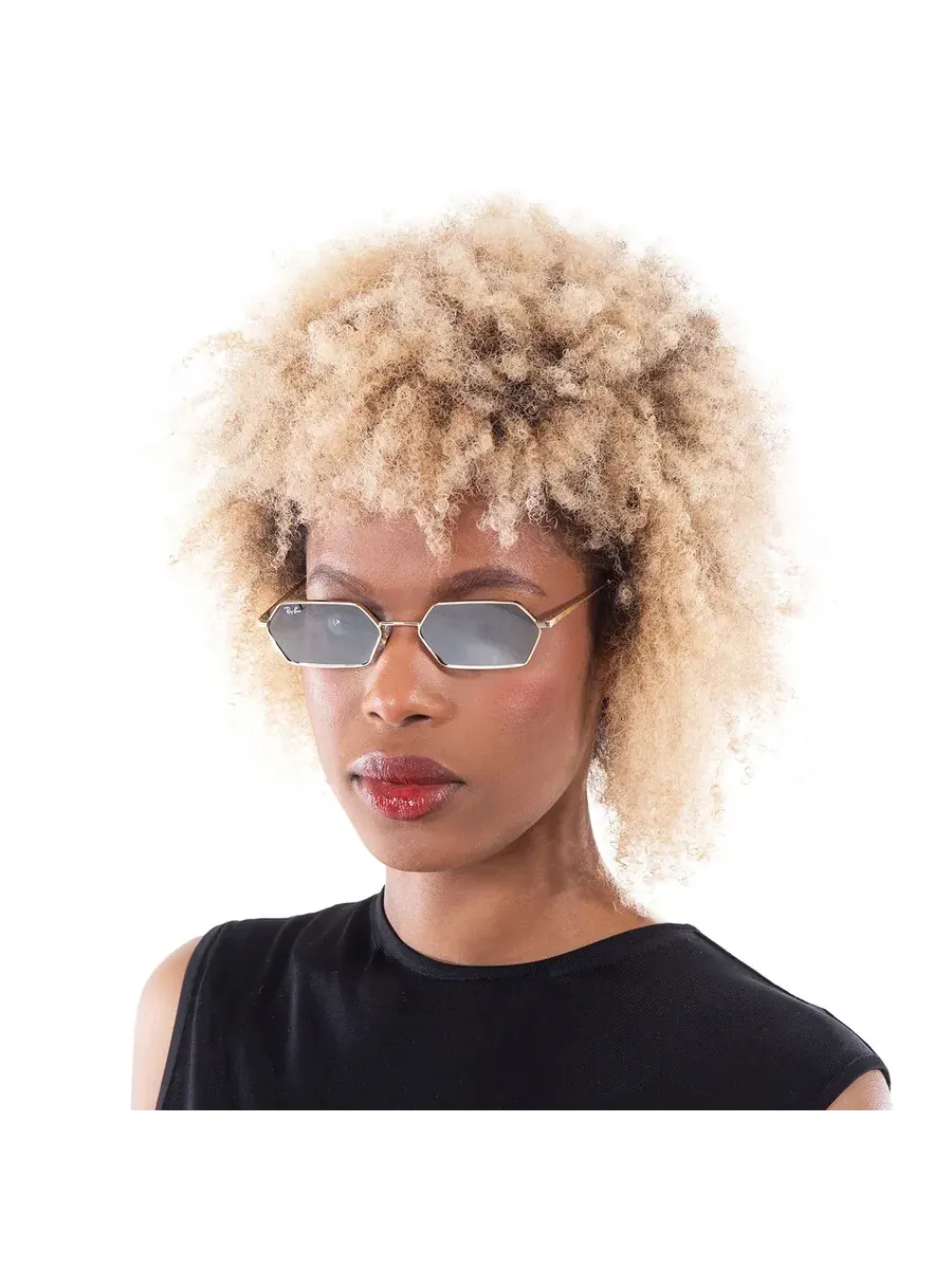 Солнцезащитные очки Ray Ban Yevi Dark Grey Mirror Hexagonal унисекс RB3728 92136V 55 Ray-Ban — изображение 2 из 6