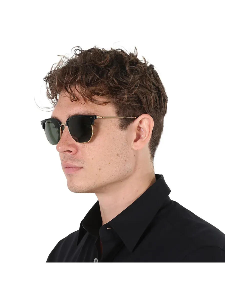 Солнцезащитные очки Ray Ban New Clubmaster Green унисекс RB4416 601/31 53 Ray-Ban — изображение 2 из 6, черный