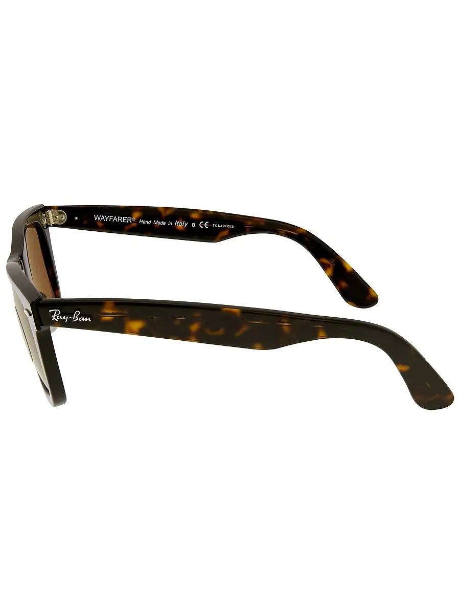 Солнцезащитные очки Ray Ban Original Wayfarer Classic Polarized Brown Classic B-15 унисекс RB2140 — изображение 3 из 4