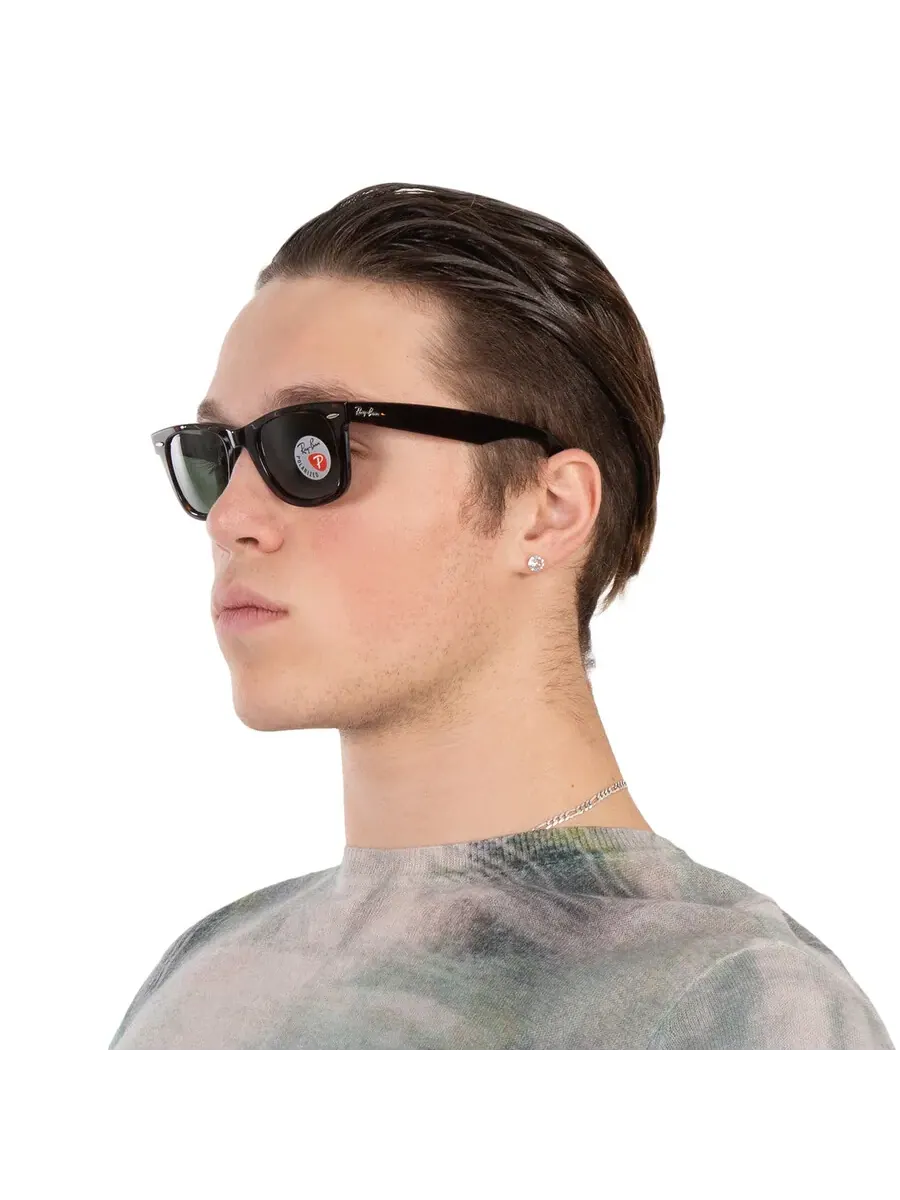 Солнцезащитные очки Ray Ban Original Wayfarer Classic Polarized Green Classic G-15 унисекс RB2140 — изображение 2 из 5