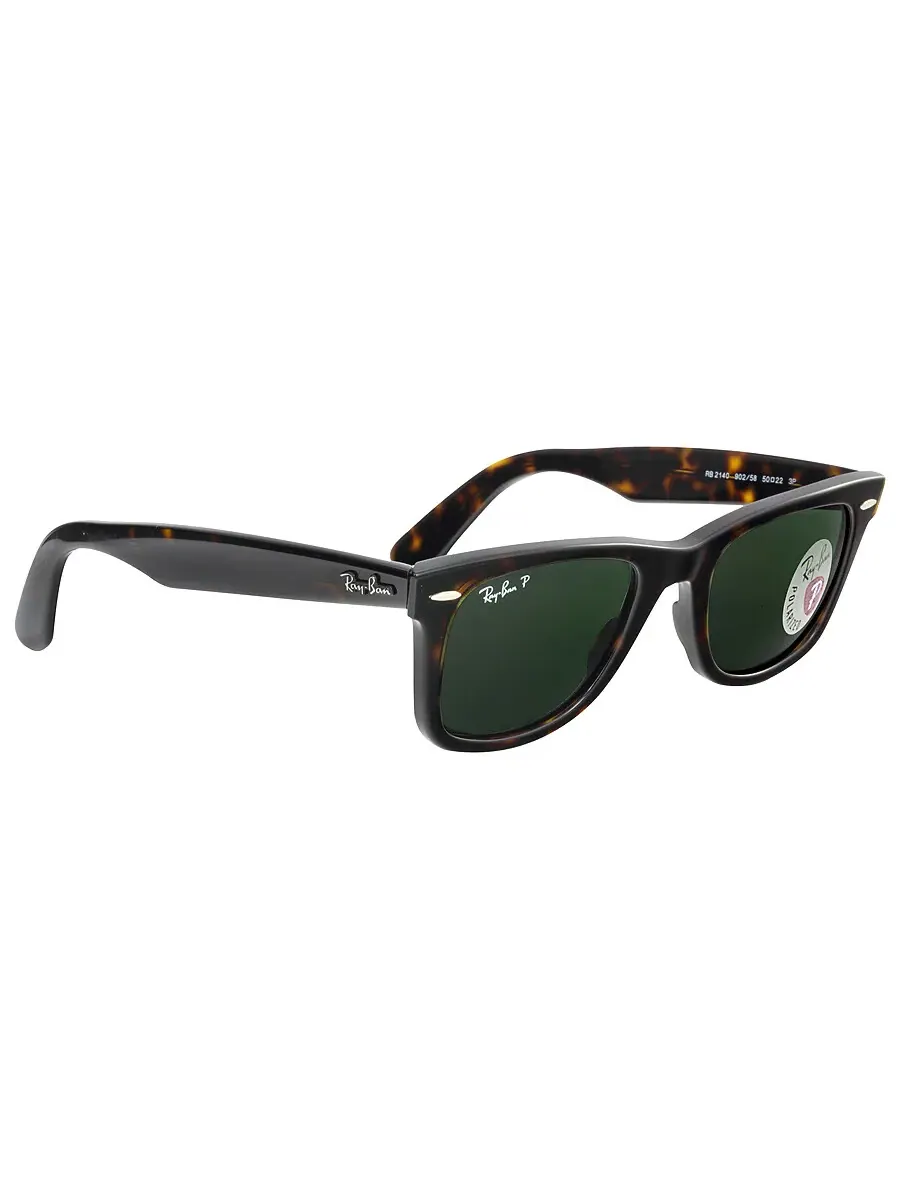 Солнцезащитные очки Ray Ban Original Wayfarer Classic Polarized Green Classic G-15 унисекс RB2140 — изображение 3 из 5