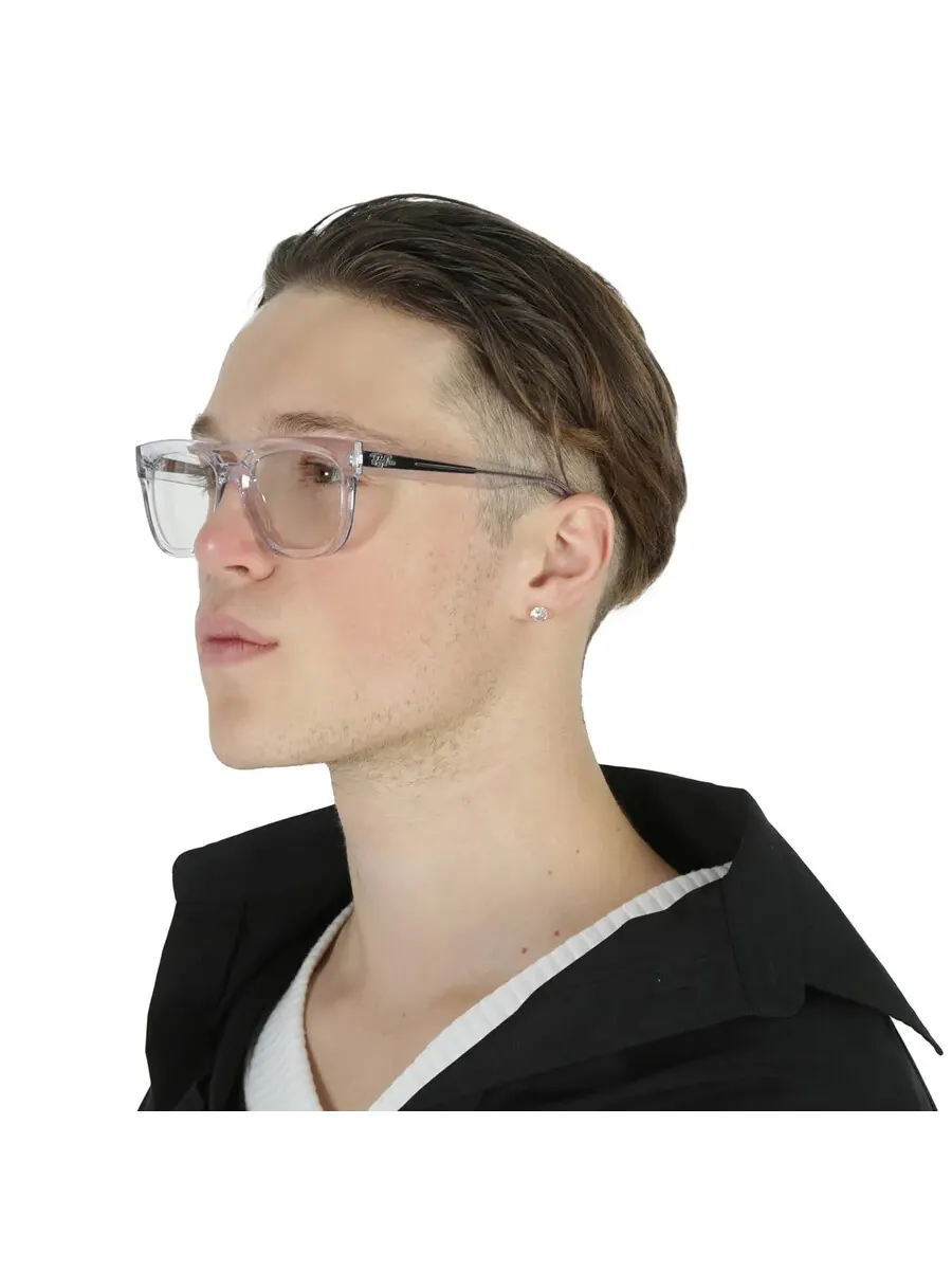 Солнцезащитные очки Ray Ban Phil Bio Based Transitions Clear/Blue Photochromatic Square Unisex — изображение 2 из 6, синий