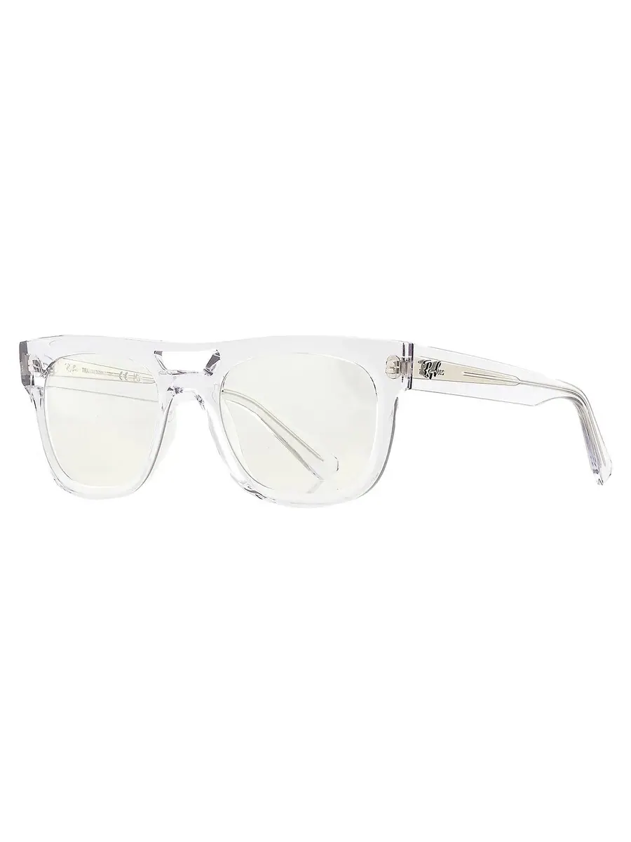Солнцезащитные очки Ray Ban Phil Bio Based Transitions Clear/Blue Photochromatic Square Unisex — изображение 3 из 6, синий