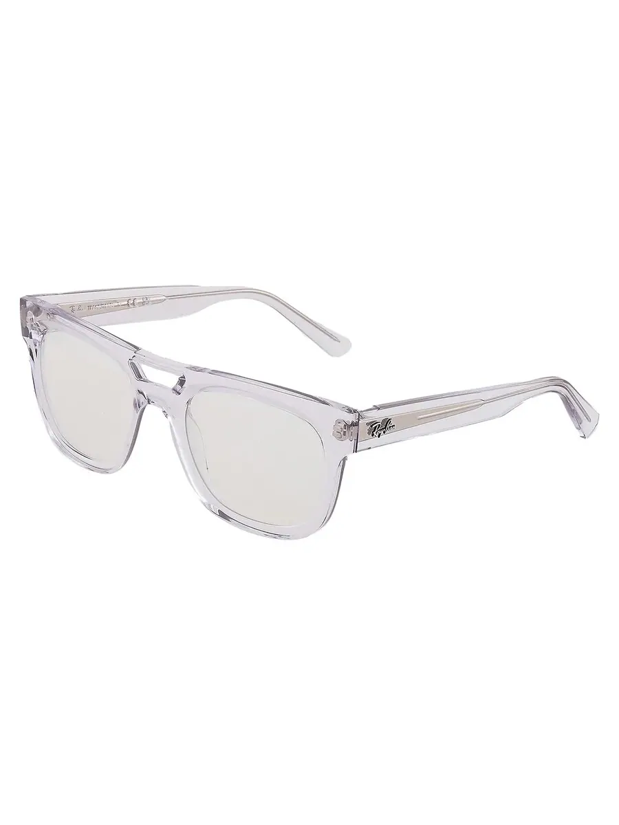 Солнцезащитные очки Ray Ban Phil Bio Based Transitions Clear/Blue Photochromatic Square Unisex — изображение 4 из 6, синий