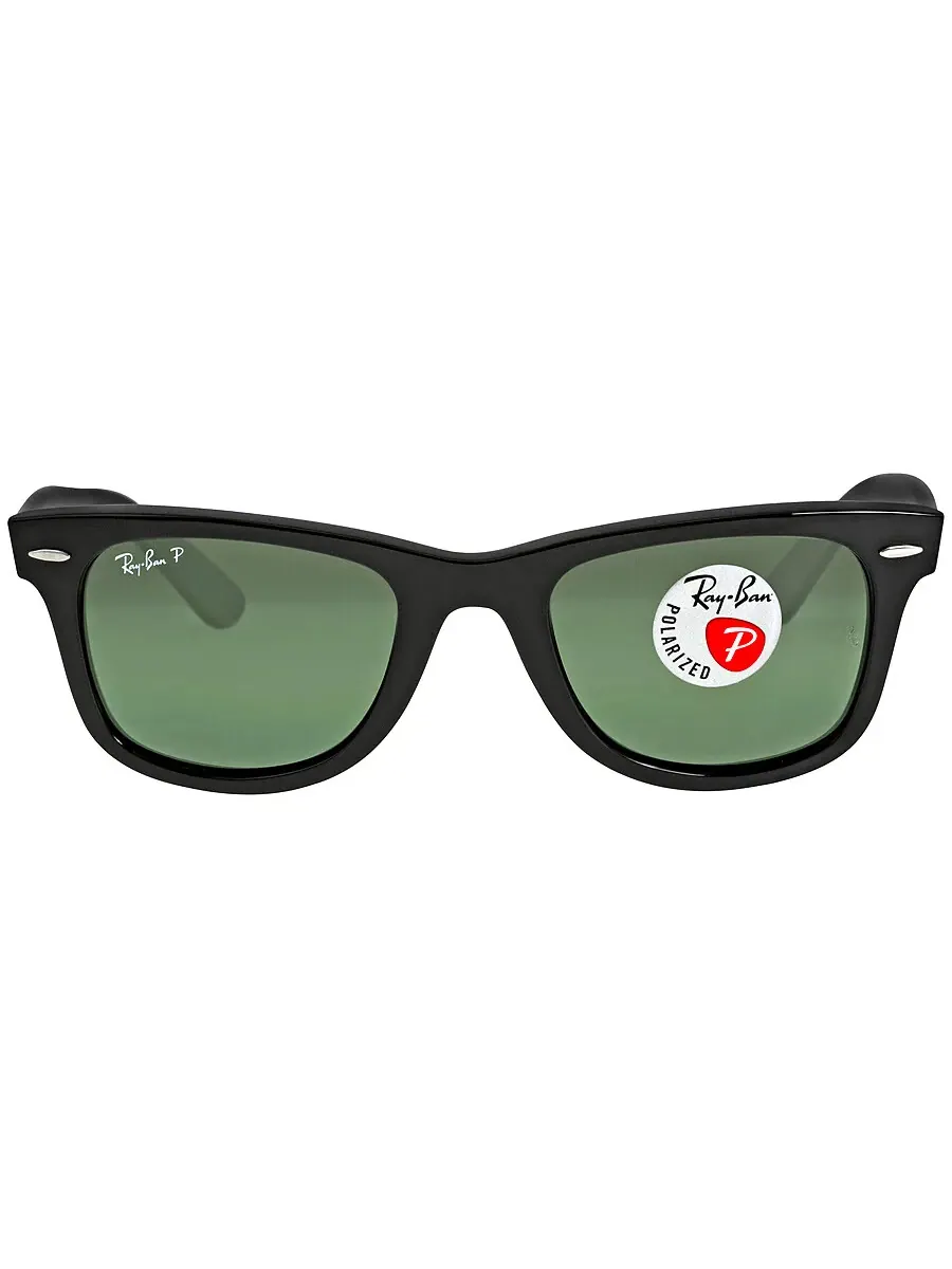 Солнцезащитные очки Ray Ban Original Wayfarer Polarized Green Classic G-15 Square унисекс RB2140