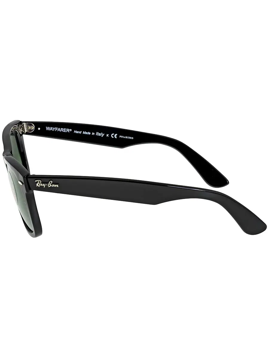 Солнцезащитные очки Ray Ban Original Wayfarer Polarized Green Classic G-15 Square унисекс RB2140 — изображение 4 из 5