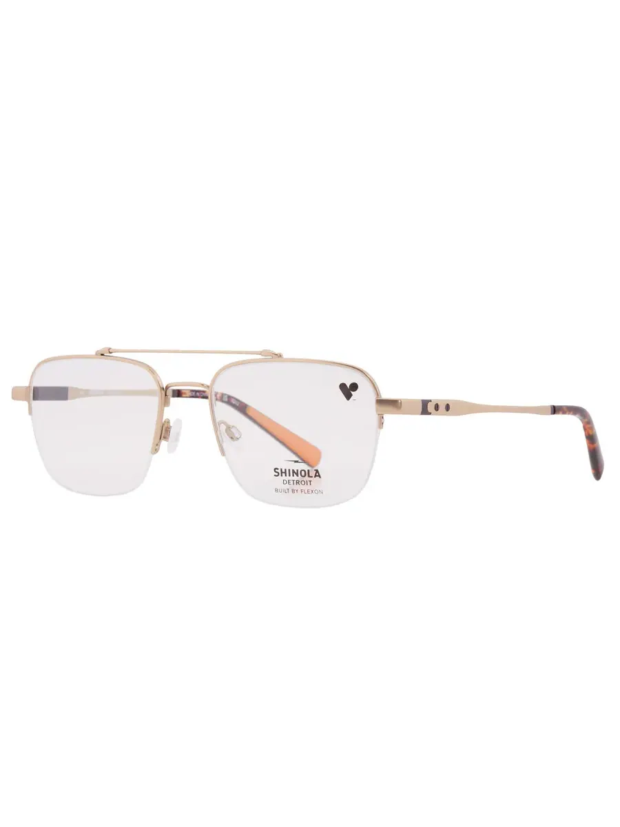 Мужские очки Shinola Demo Navigator SH21000 717 52 — изображение 2 из 4, золотистый