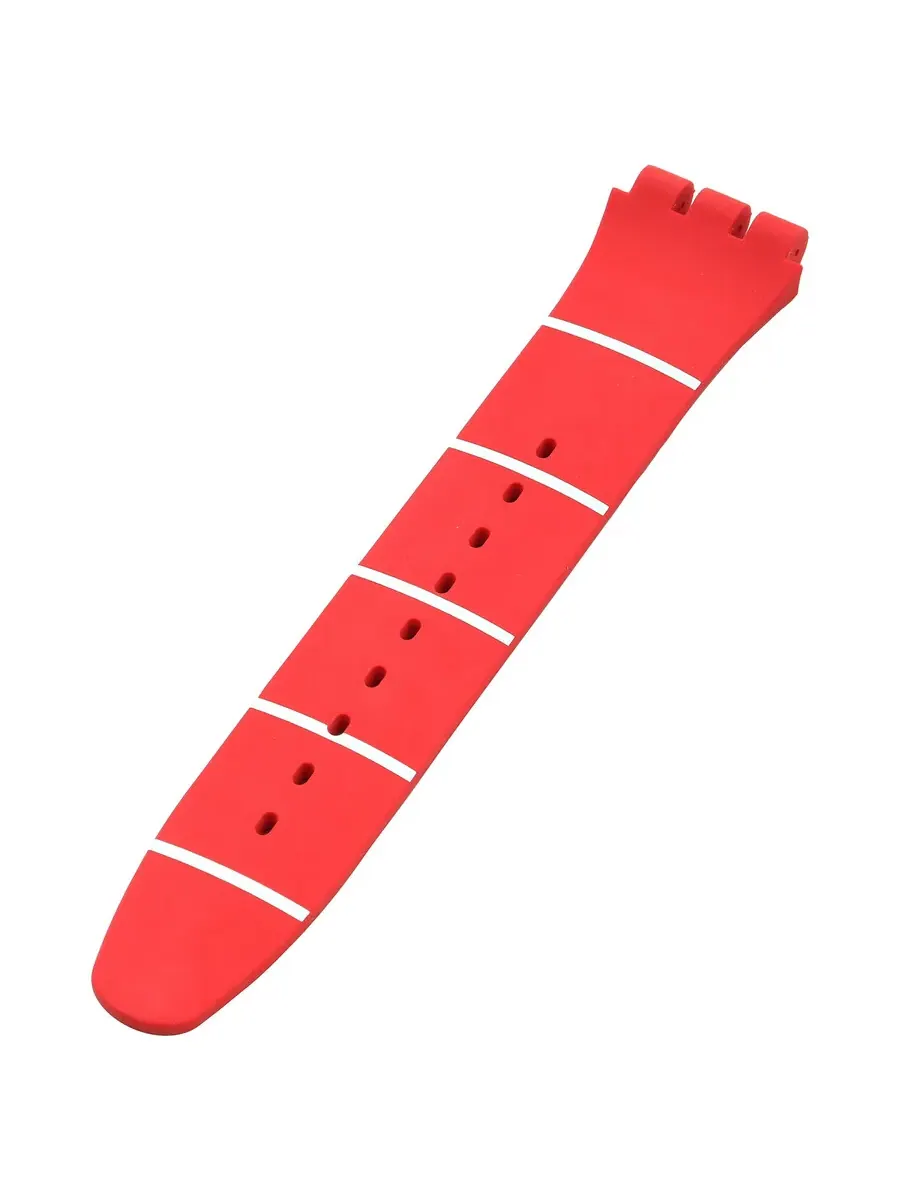 Ремешок для часов Swatch Silicone красно-белый 6H ACM0007H6 — белый