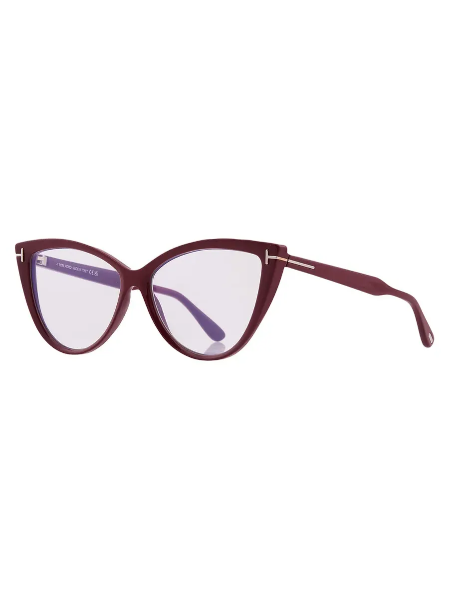 Женские очки Tom Ford Blue Light Bock Cat Eye FT5843-B 074 56 — 2