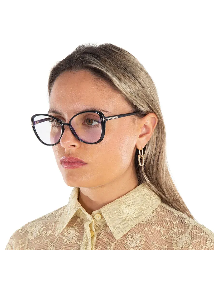 Женские очки Tom Ford Demo Butterfly FT5907-B 001 55 — 2