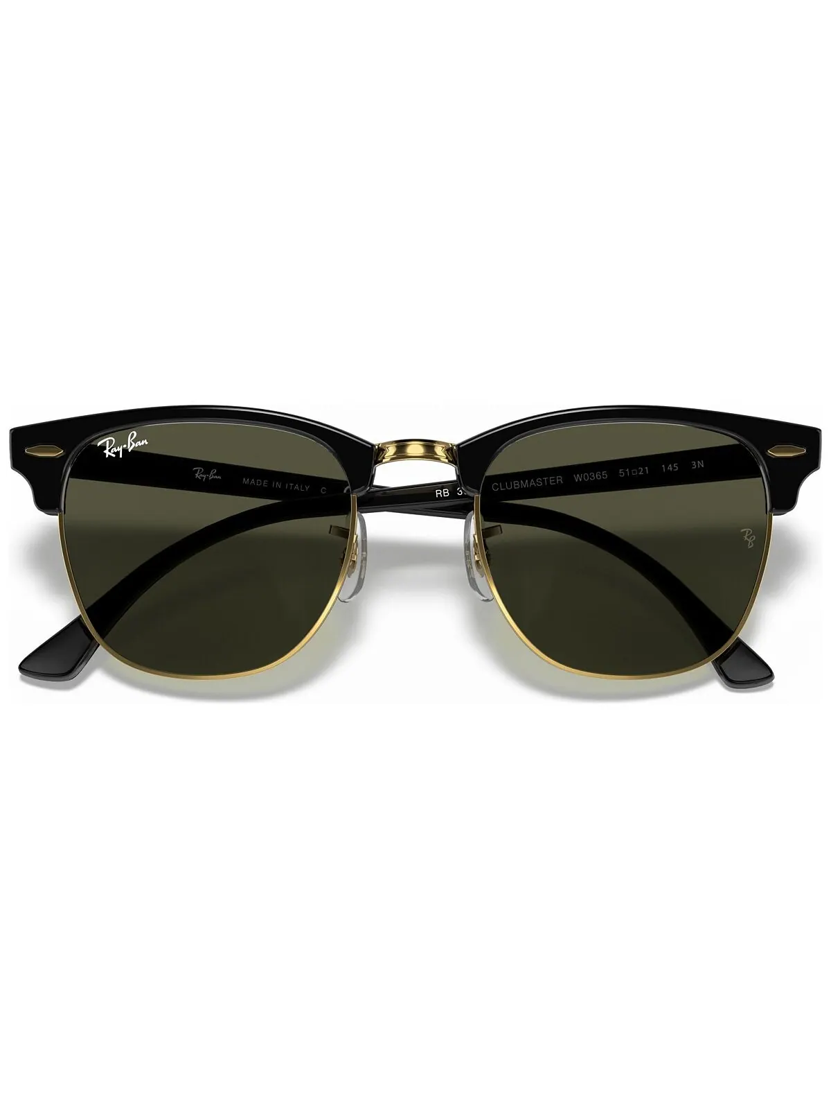 Солнцезащитные очки, RB3016 CLUBMASTER Ray-Ban — изображение 5 из 6, черный/зеленый