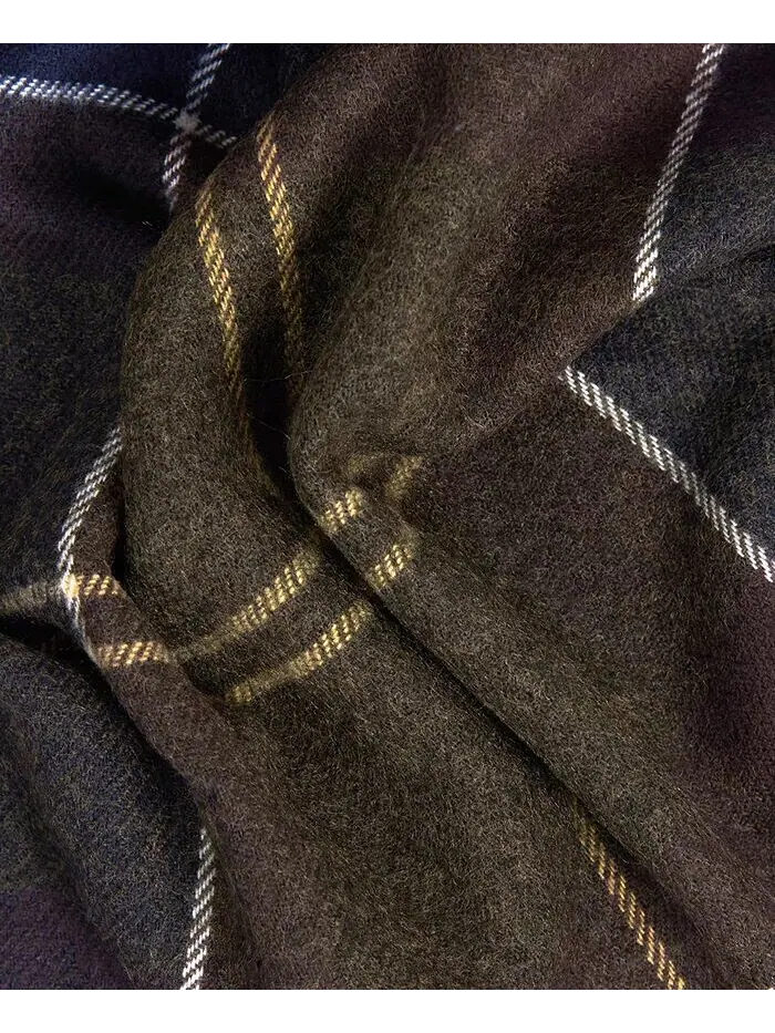 Мужской шарф в клетку Galingale в клетку тартан Barbour — изображение 3 из 4, бежевый