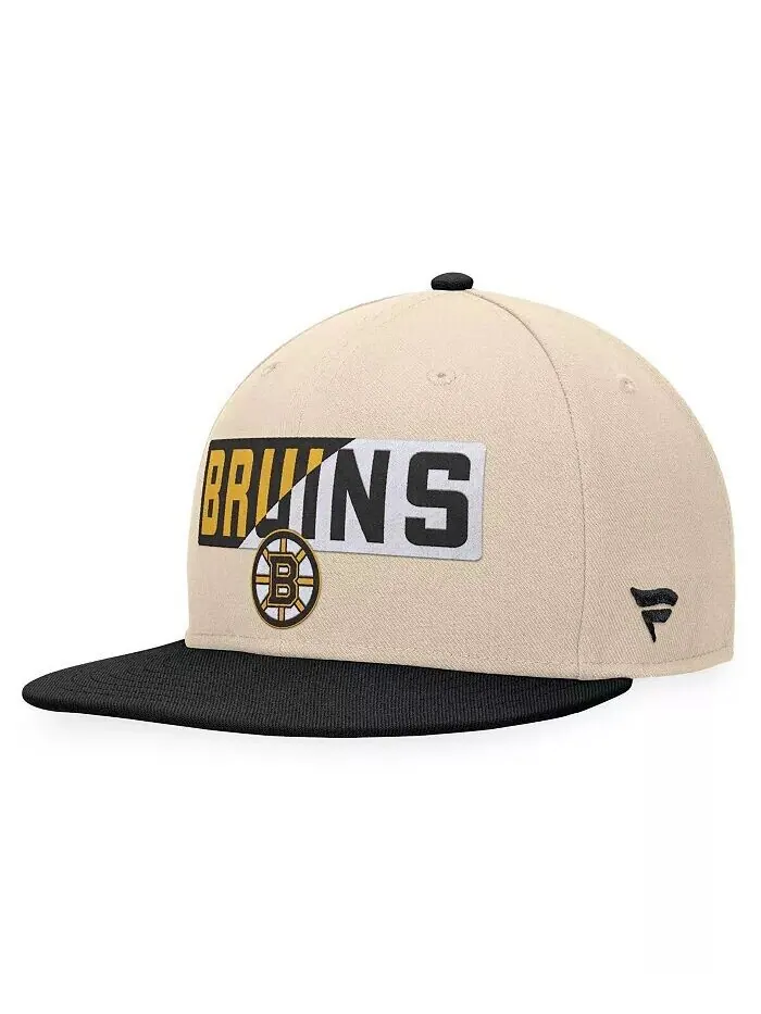 Мужская кепка Boston Bruins Goalaso Snapback Fanatics — черный