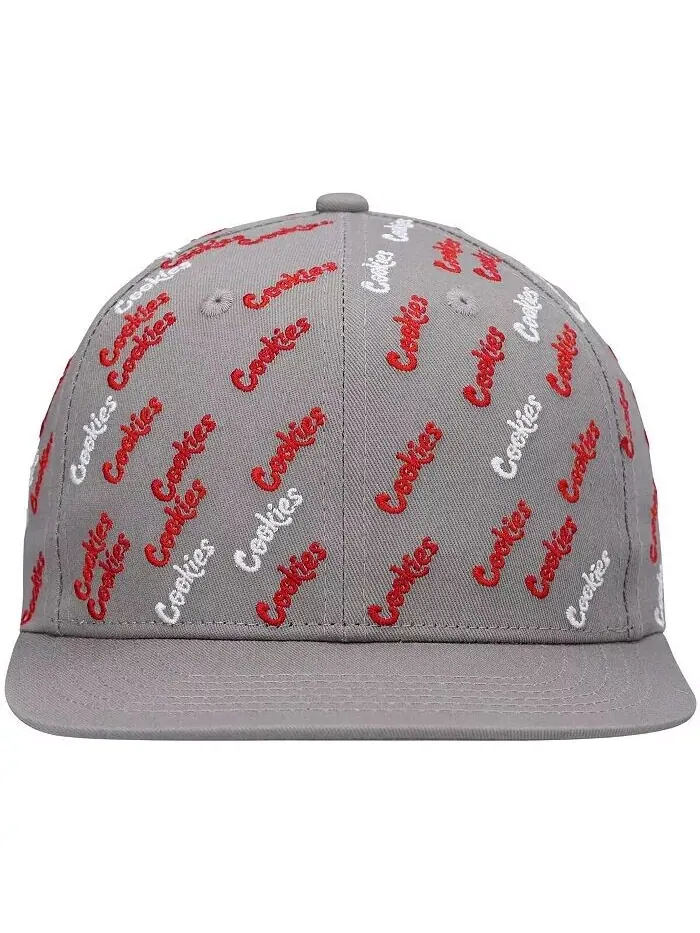 Мужская серая кепка Snapback с принтом Triple Beam Allover Cookies — изображение 4 из 4