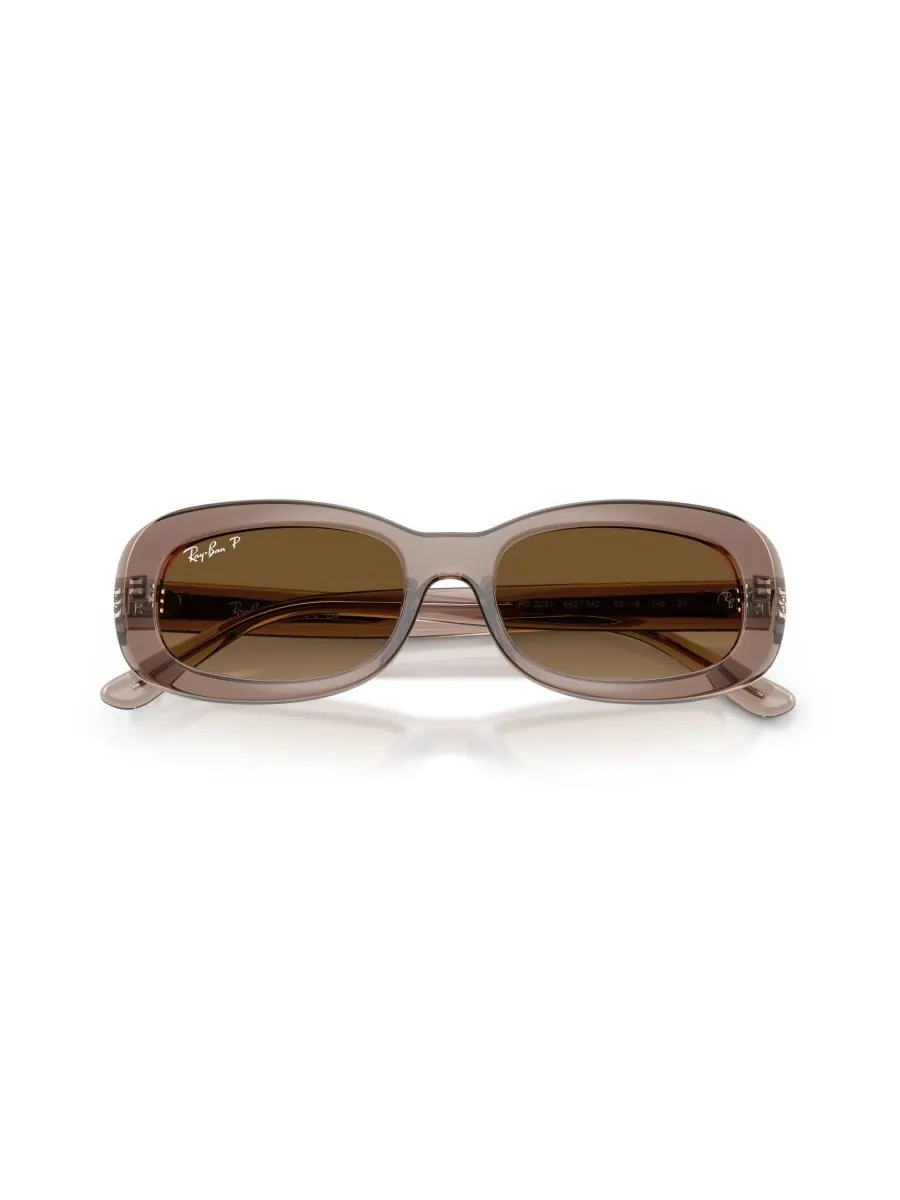 Женские поляризованные солнцезащитные очки, RB2221 Ray-Ban — изображение 4 из 6, прозрачный бежевый